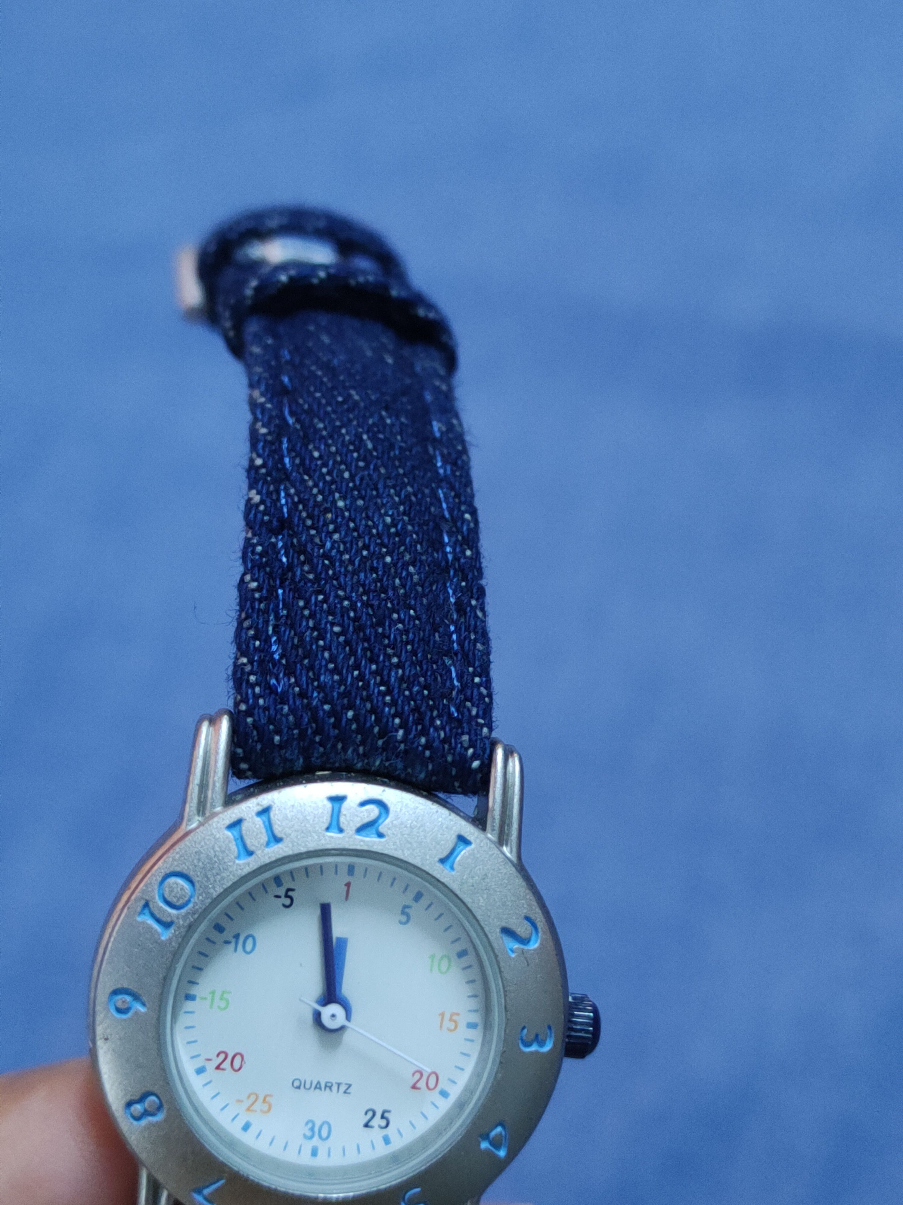 Japanese Brand Cyrillus Quartz Dark Blue Denim Band Watch #J047S Size ONE SIZE - 2 Thumbnail
