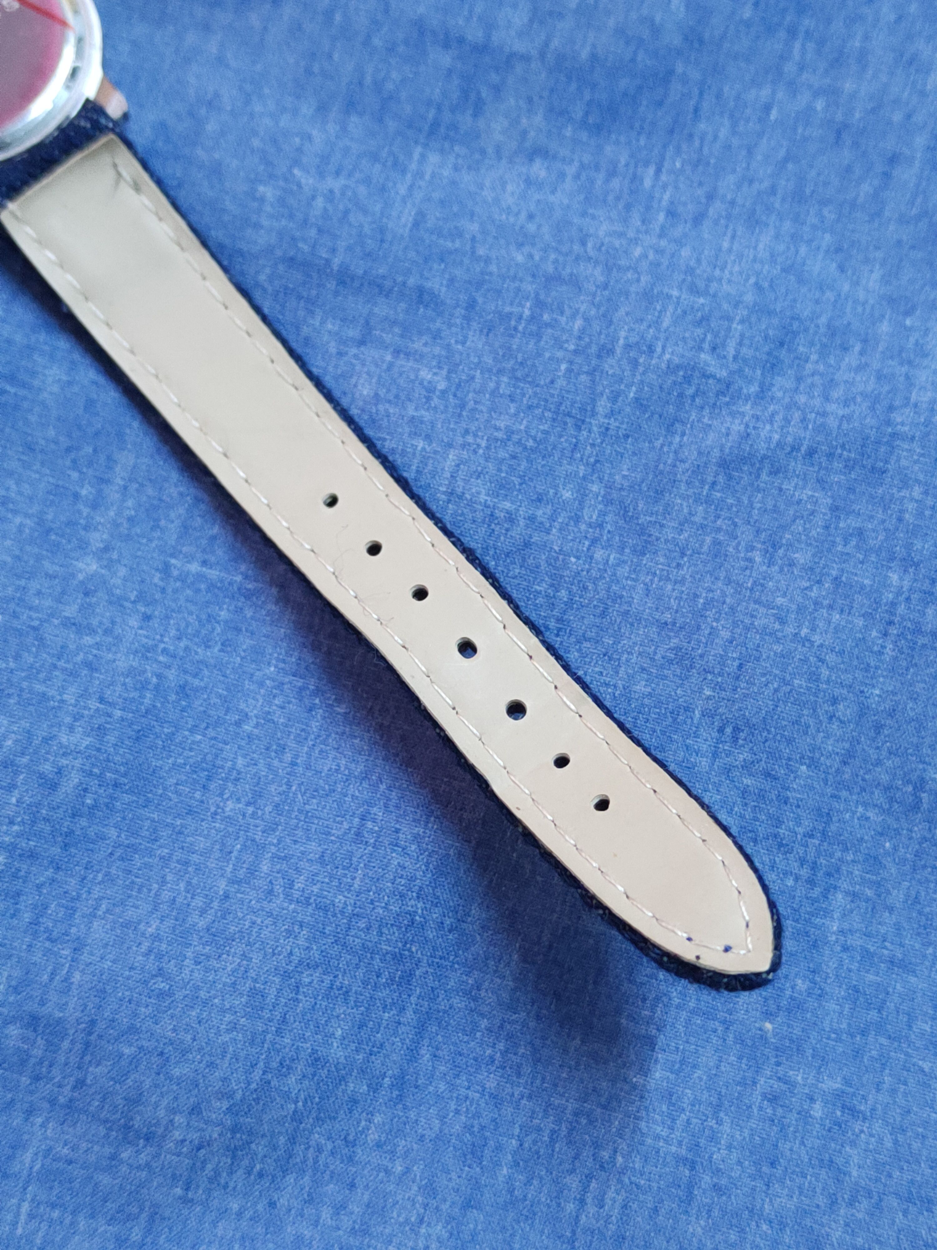 Japanese Brand Cyrillus Quartz Dark Blue Denim Band Watch #J047S Size ONE SIZE - 9 Thumbnail