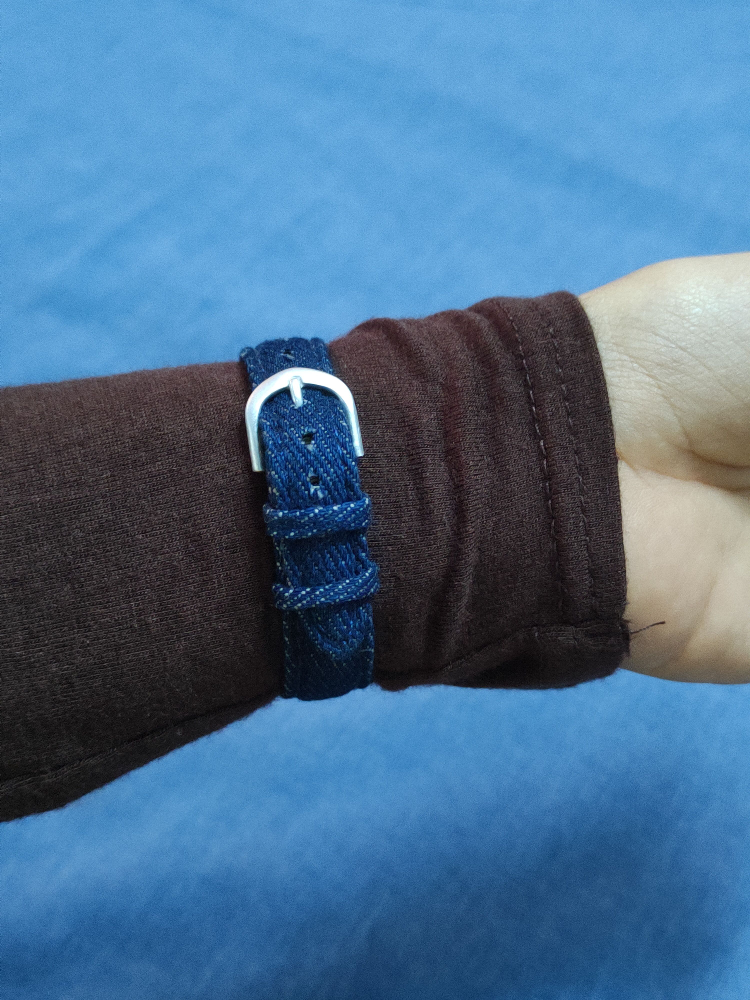 Japanese Brand Cyrillus Quartz Dark Blue Denim Band Watch #J047S Size ONE SIZE - 13 Thumbnail