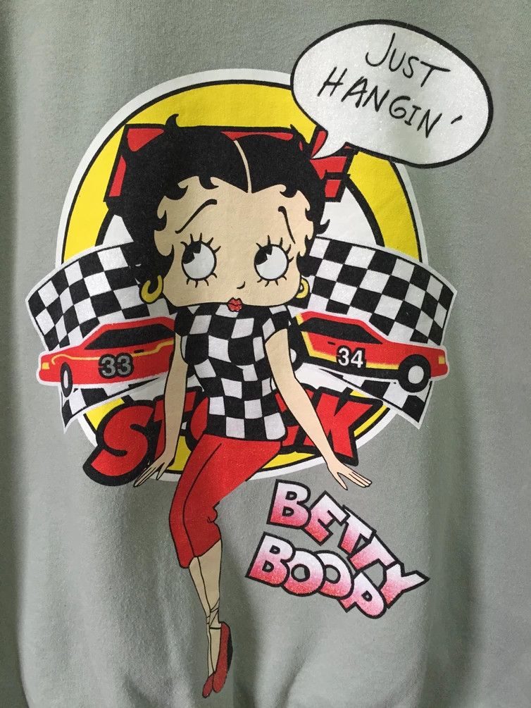 Cartoon Network × Vintage 🔥Vintage 90s Betty Boop iron on glitter sweatshirts Size US L / EU 52-54 / 3 - 3 Thumbnail