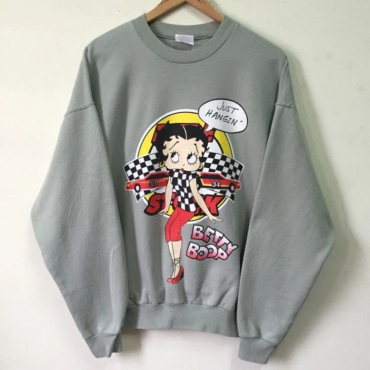 Cartoon Network × Vintage 🔥Vintage 90s Betty Boop iron on glitter sweatshirts Size US L / EU 52-54 / 3 - 1 Thumbnail