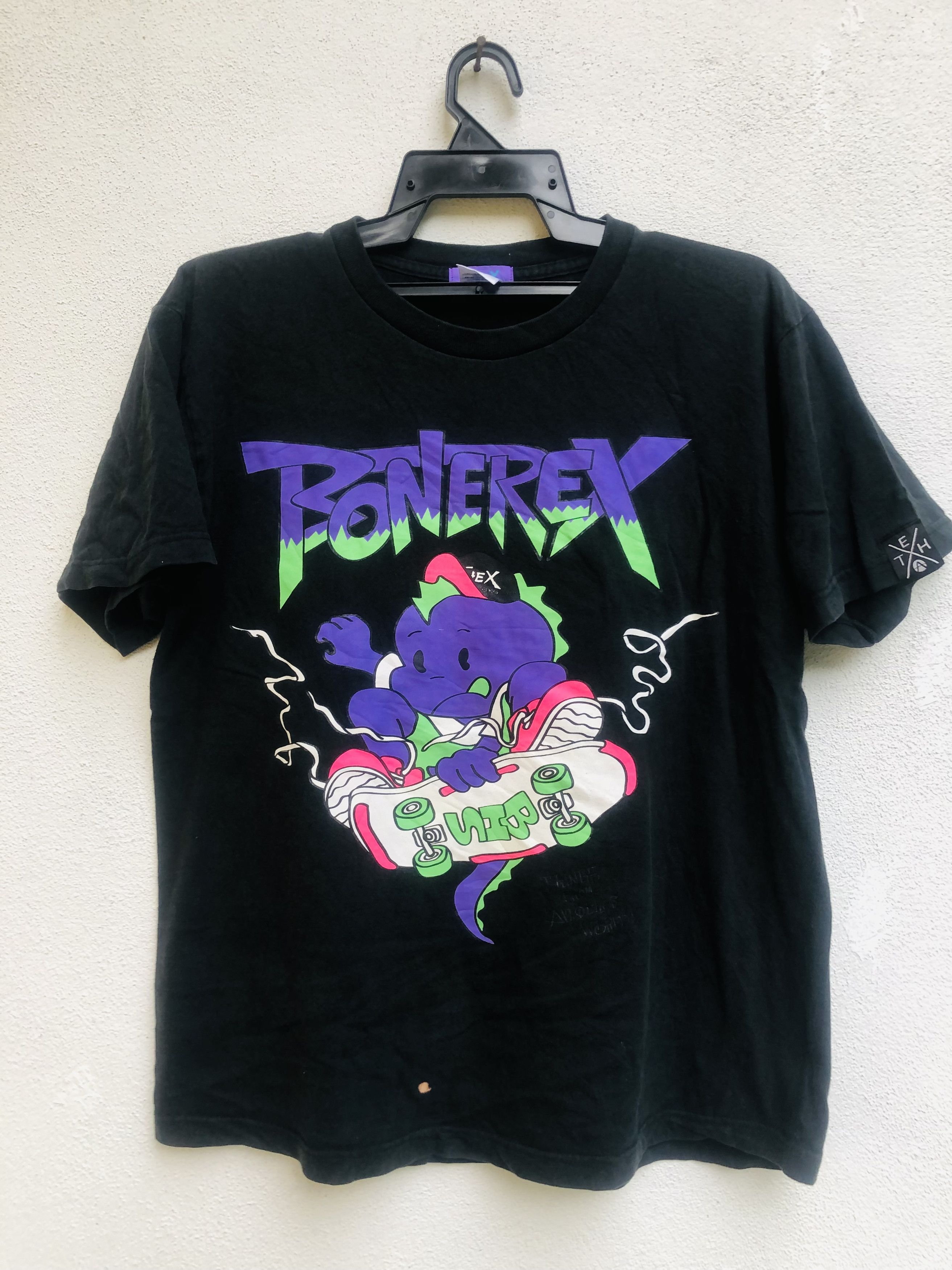 image of Vintage Bonerex Skateboard Streetwear Fashion Style in Black, Men's (Size Medium)