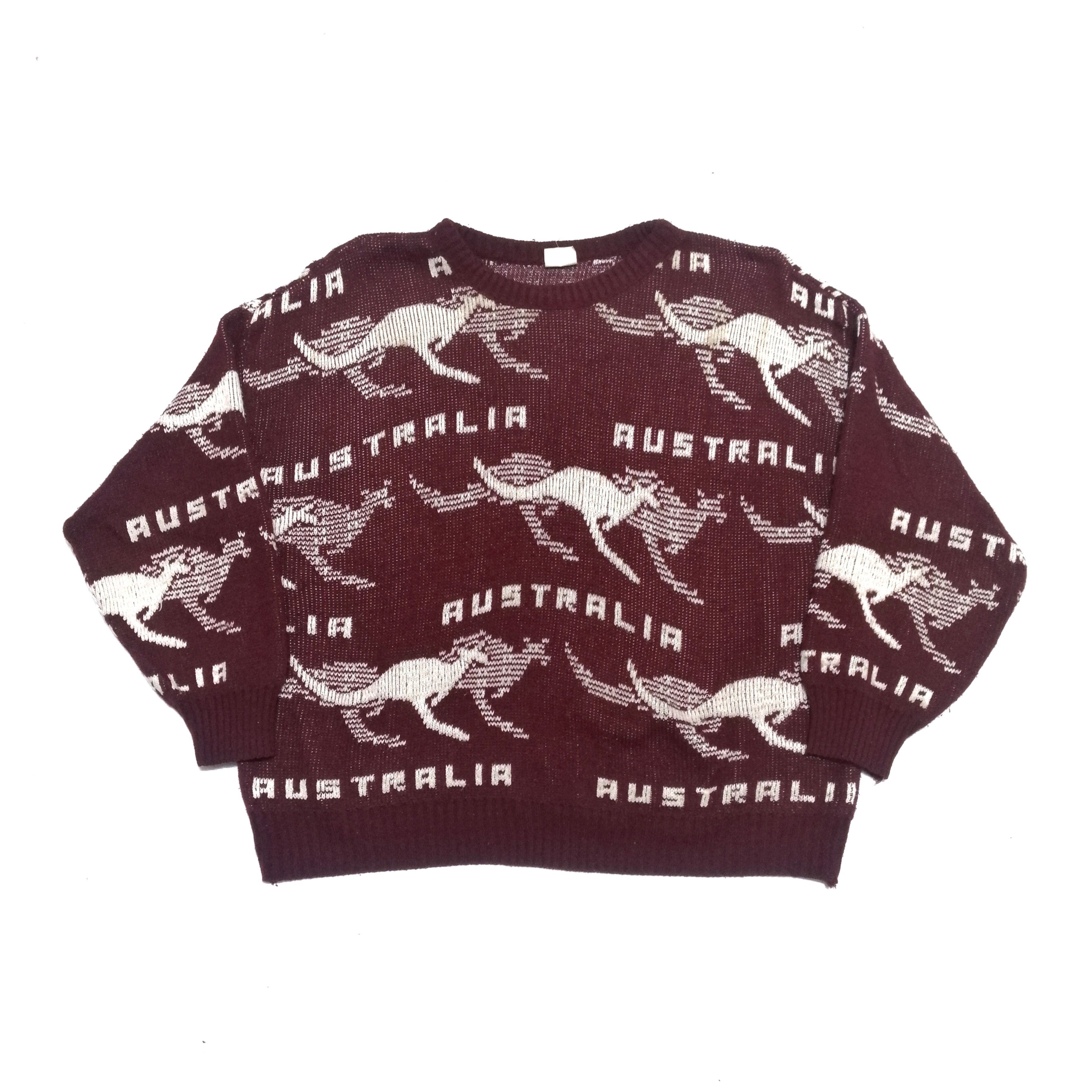 Vintage 🔥Vintage Australia kangaroo full print Knit Sweater Size US L / EU 52-54 / 3 - 1 Thumbnail