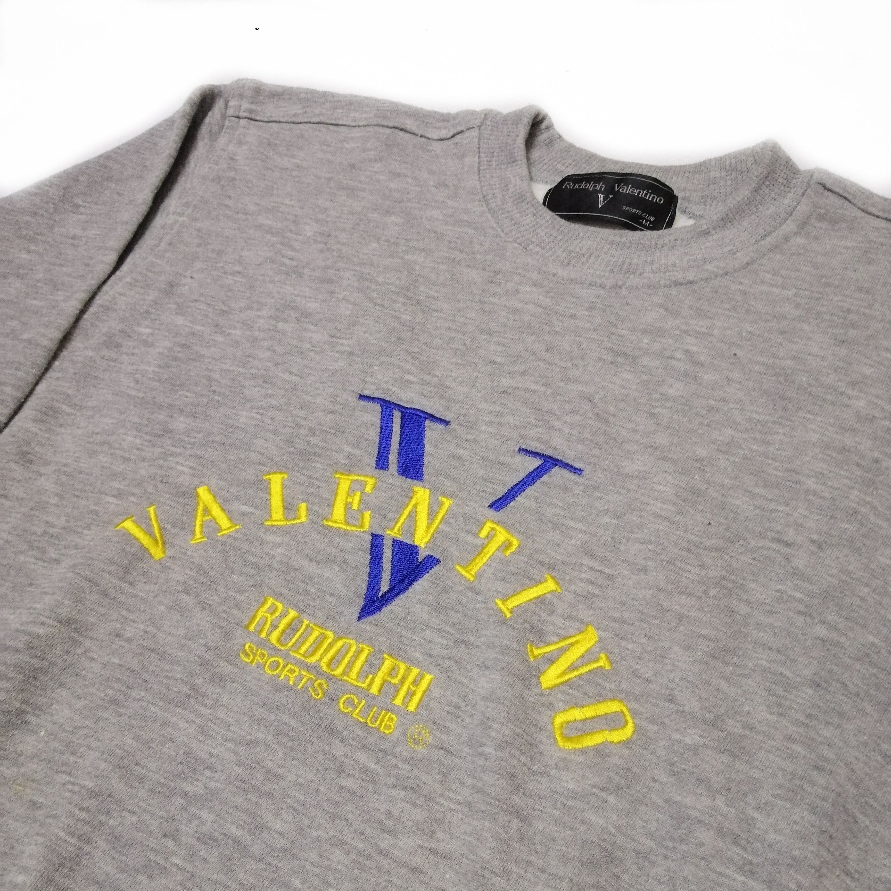 Valentino × Vintage Vintage 90s Rudolph Valentino sports club sweatshirt Size US M / EU 48-50 / 2 - 2 Thumbnail