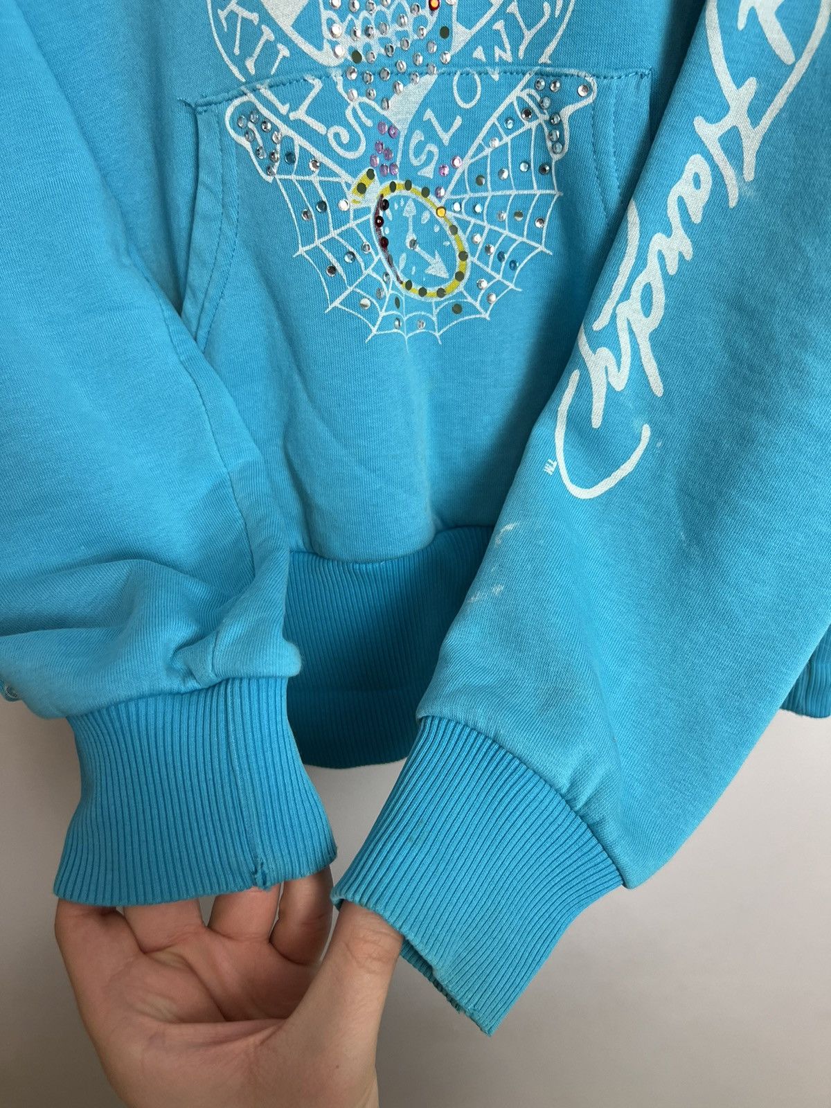 Christian Audigier Rare Vintage Ed Hardy Love Kills Y2K Rhinestone Drip Hoodie Size US S / EU 44-46 / 1 - 6 Thumbnail