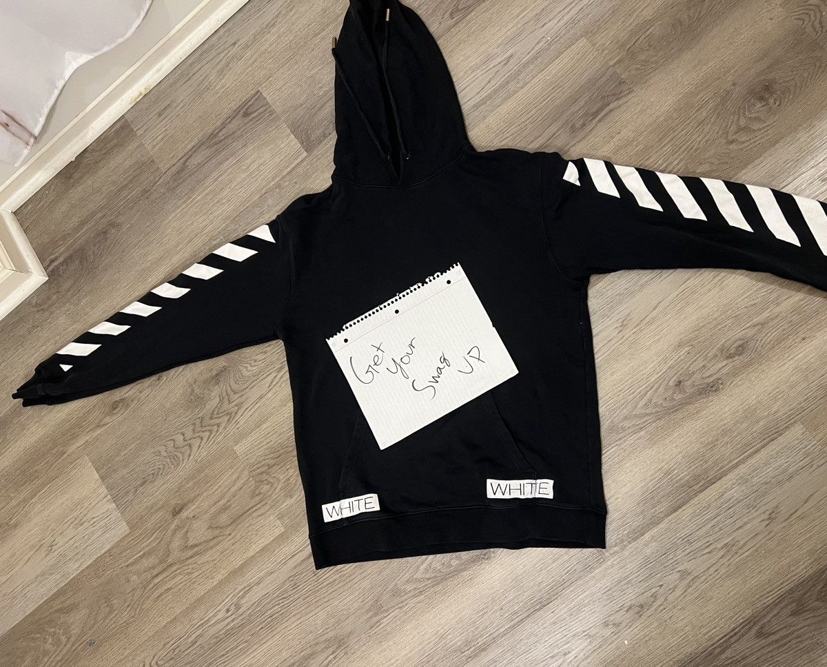 Off-White Off-White Blue Collar Hoodie - Classic Off White Size US L / EU 52-54 / 3 - 3 Thumbnail