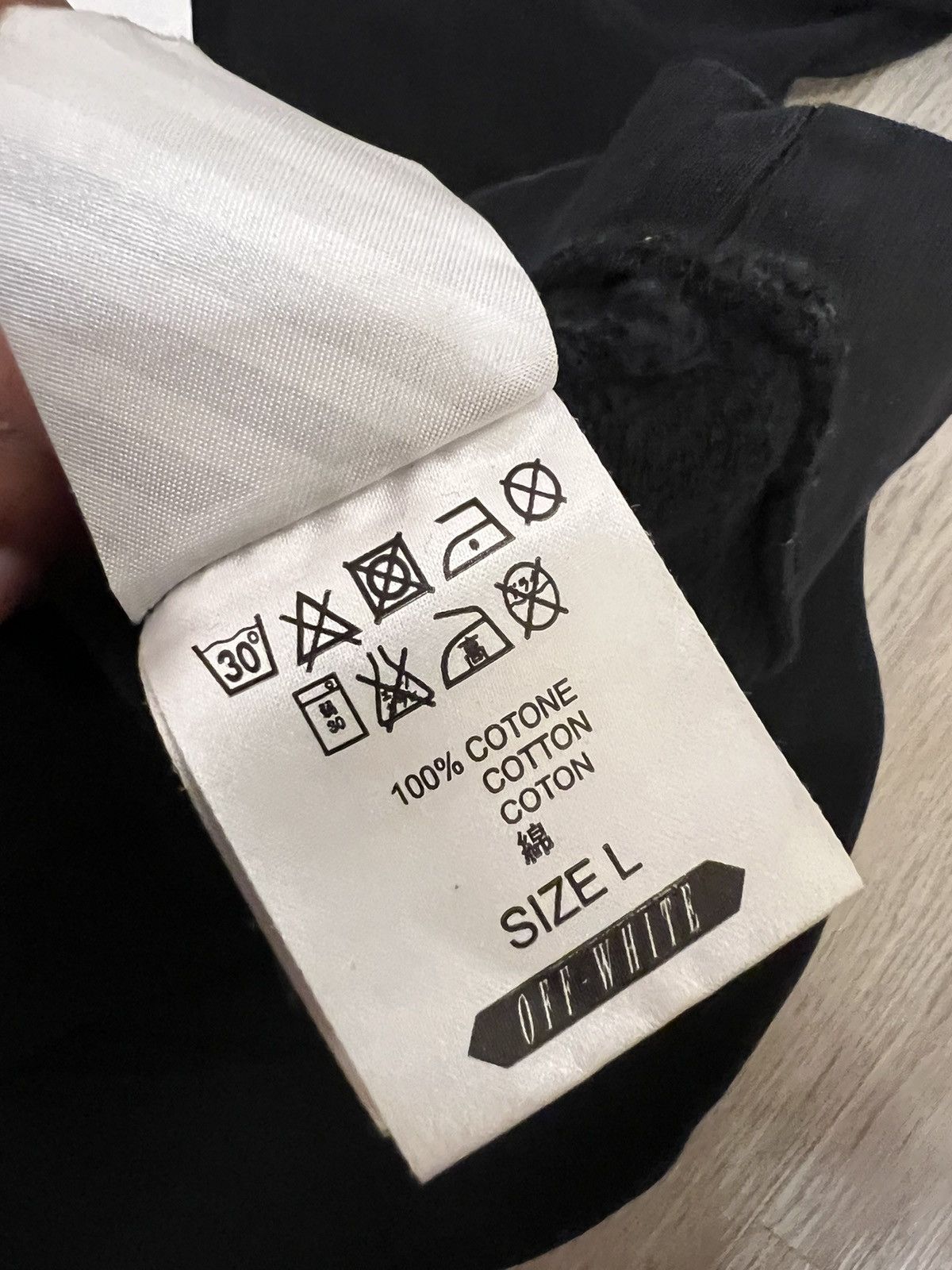 Off-White Off-White Blue Collar Hoodie - Classic Off White Size US L / EU 52-54 / 3 - 5 Thumbnail