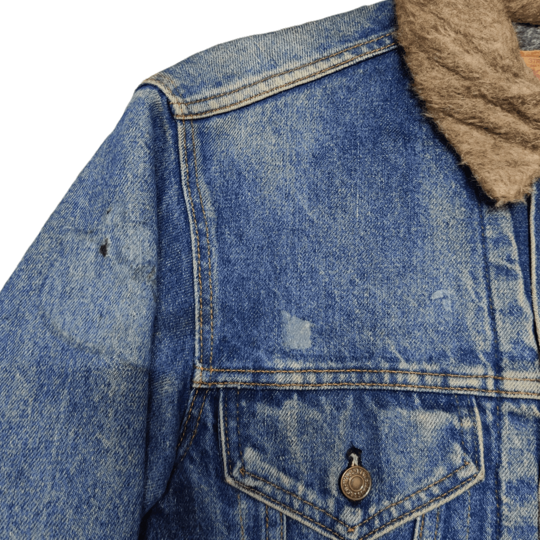 Levi's Vtg 80s Levis 70505 0317 Type 3 Blanket Lined Denim Jacket Size US M / EU 48-50 / 2 - 4 Thumbnail