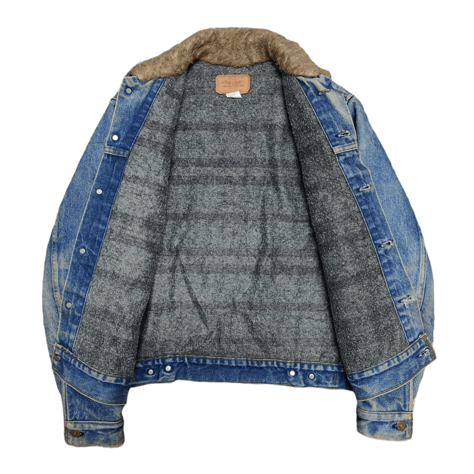 Levi's Vtg 80s Levis 70505 0317 Type 3 Blanket Lined Denim Jacket Size US M / EU 48-50 / 2 - 8 Thumbnail
