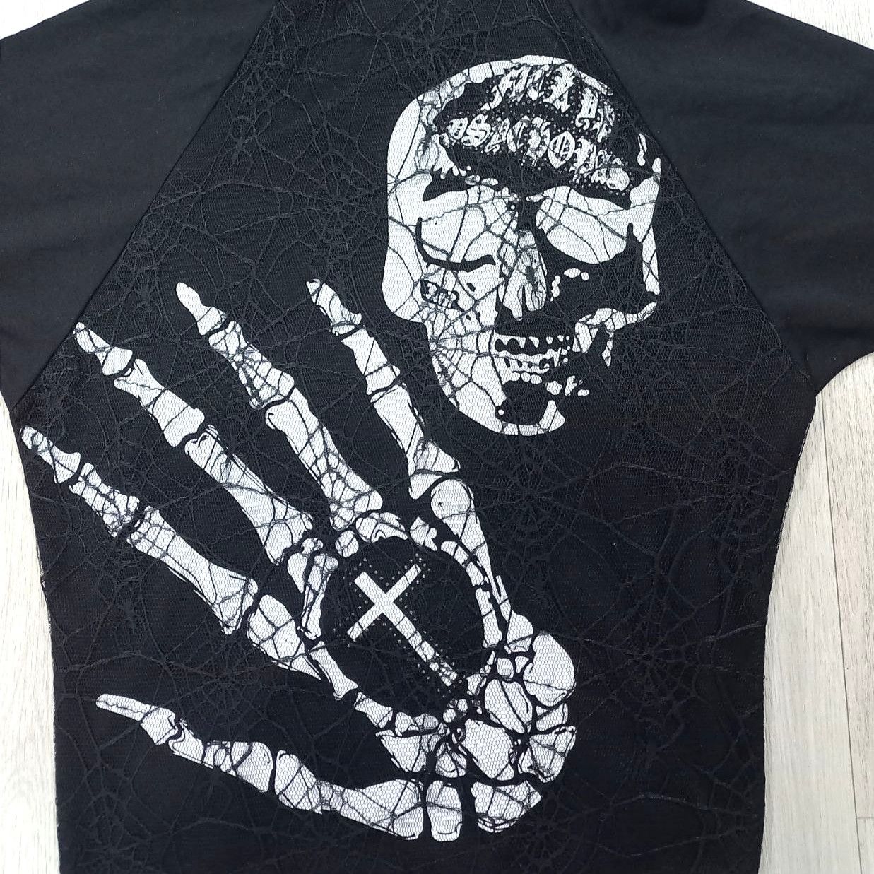 Japanese Brand Rich Or Die Skulls Punk Gothic Zipper Hoodie Size M / US 6-8 / IT 42-44 - 5 Thumbnail