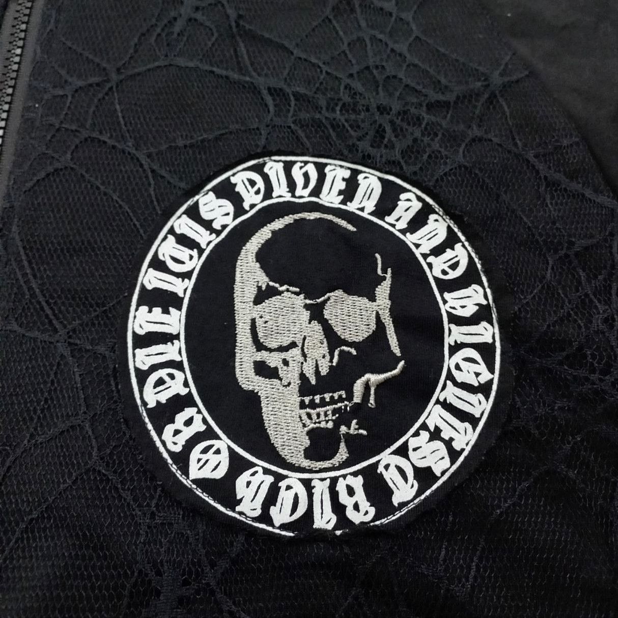 Japanese Brand Rich Or Die Skulls Punk Gothic Zipper Hoodie Size M / US 6-8 / IT 42-44 - 11 Thumbnail
