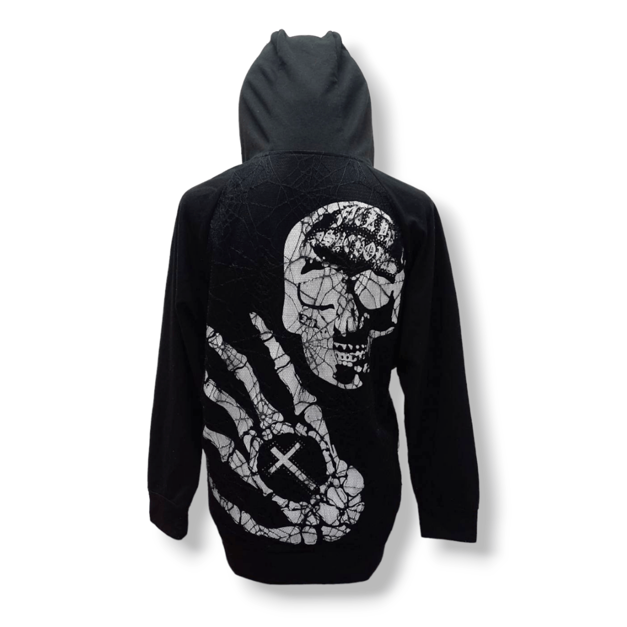 Japanese Brand Rich Or Die Skulls Punk Gothic Zipper Hoodie Size M / US 6-8 / IT 42-44 - 1 Thumbnail