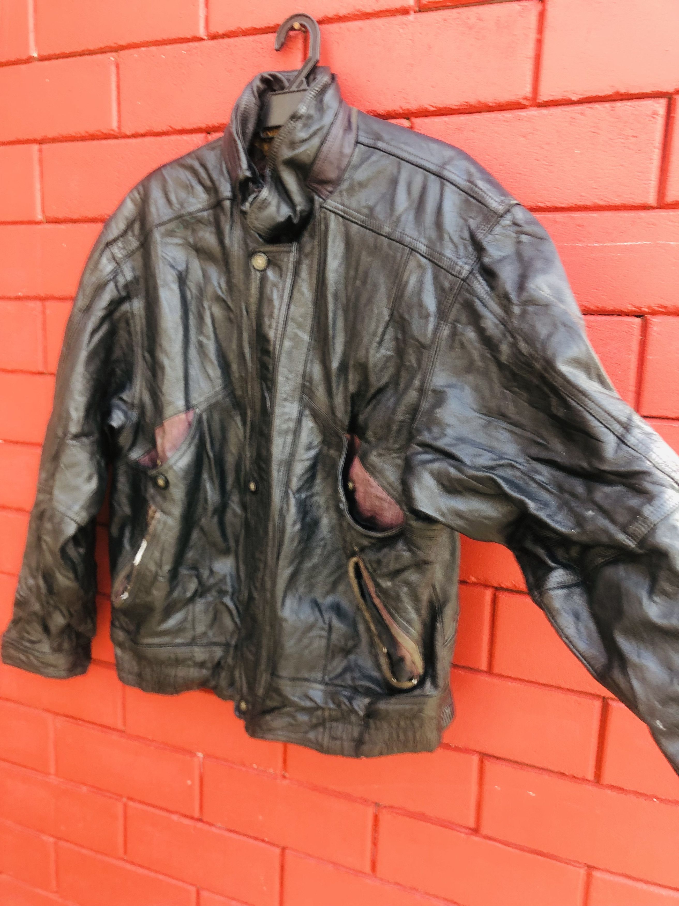 Japanese Brand × Vintage Vintage Dragon Harbor Designer Fashion Style Leather Jacket Size US L / EU 52-54 / 3 - 6 Thumbnail