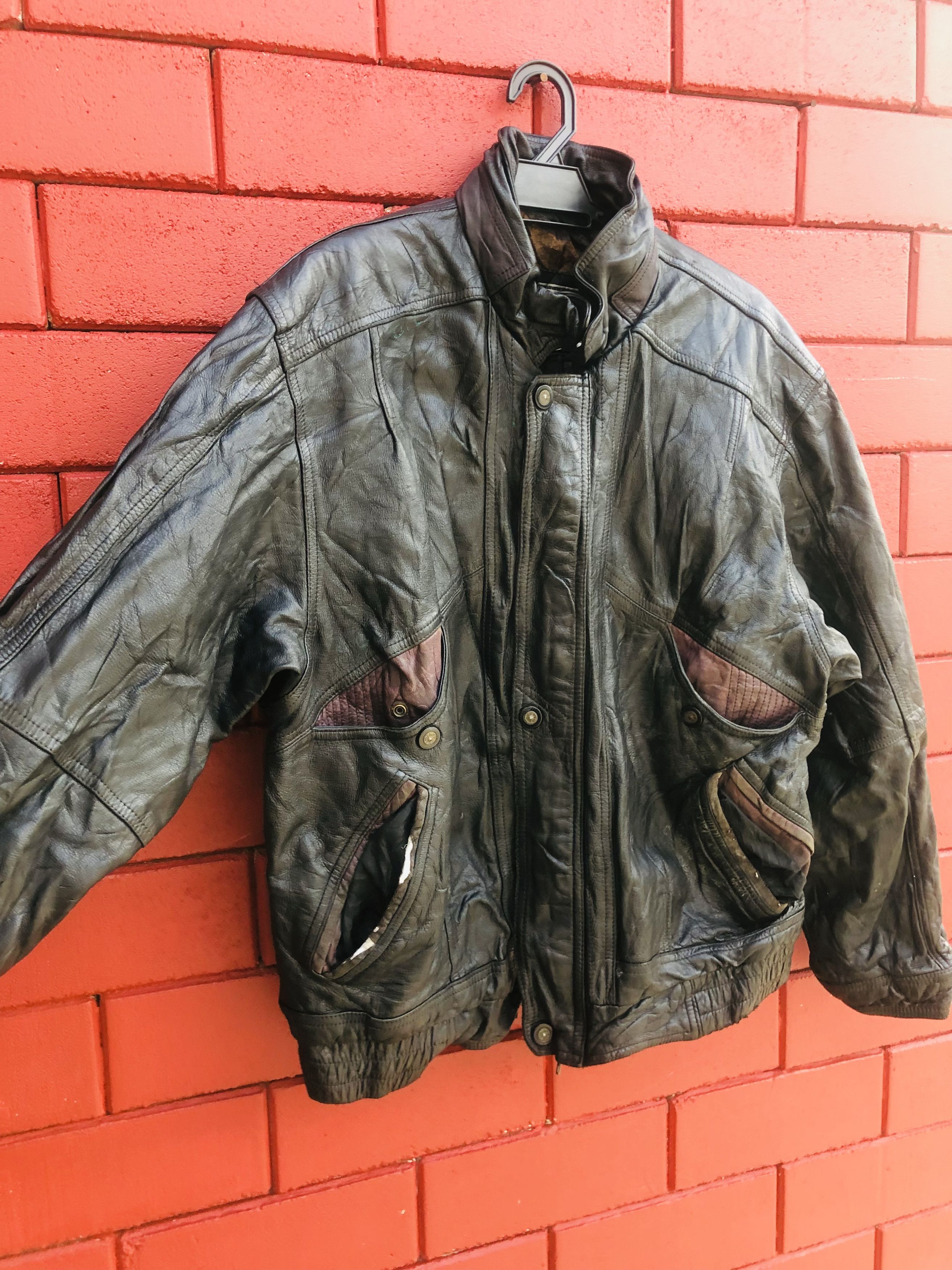Japanese Brand × Vintage Vintage Dragon Harbor Designer Fashion Style Leather Jacket Size US L / EU 52-54 / 3 - 5 Thumbnail