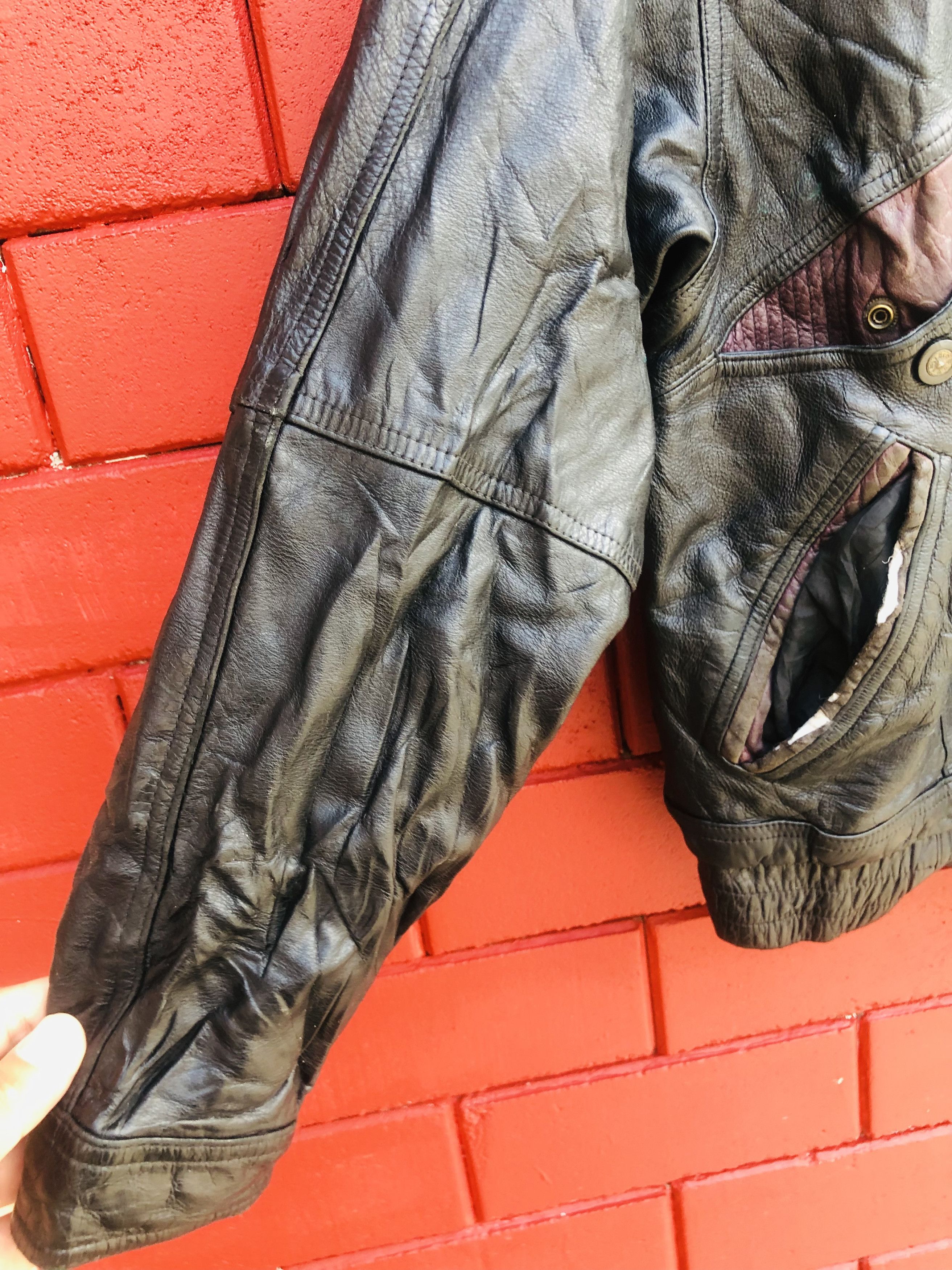 Japanese Brand × Vintage Vintage Dragon Harbor Designer Fashion Style Leather Jacket Size US L / EU 52-54 / 3 - 7 Thumbnail