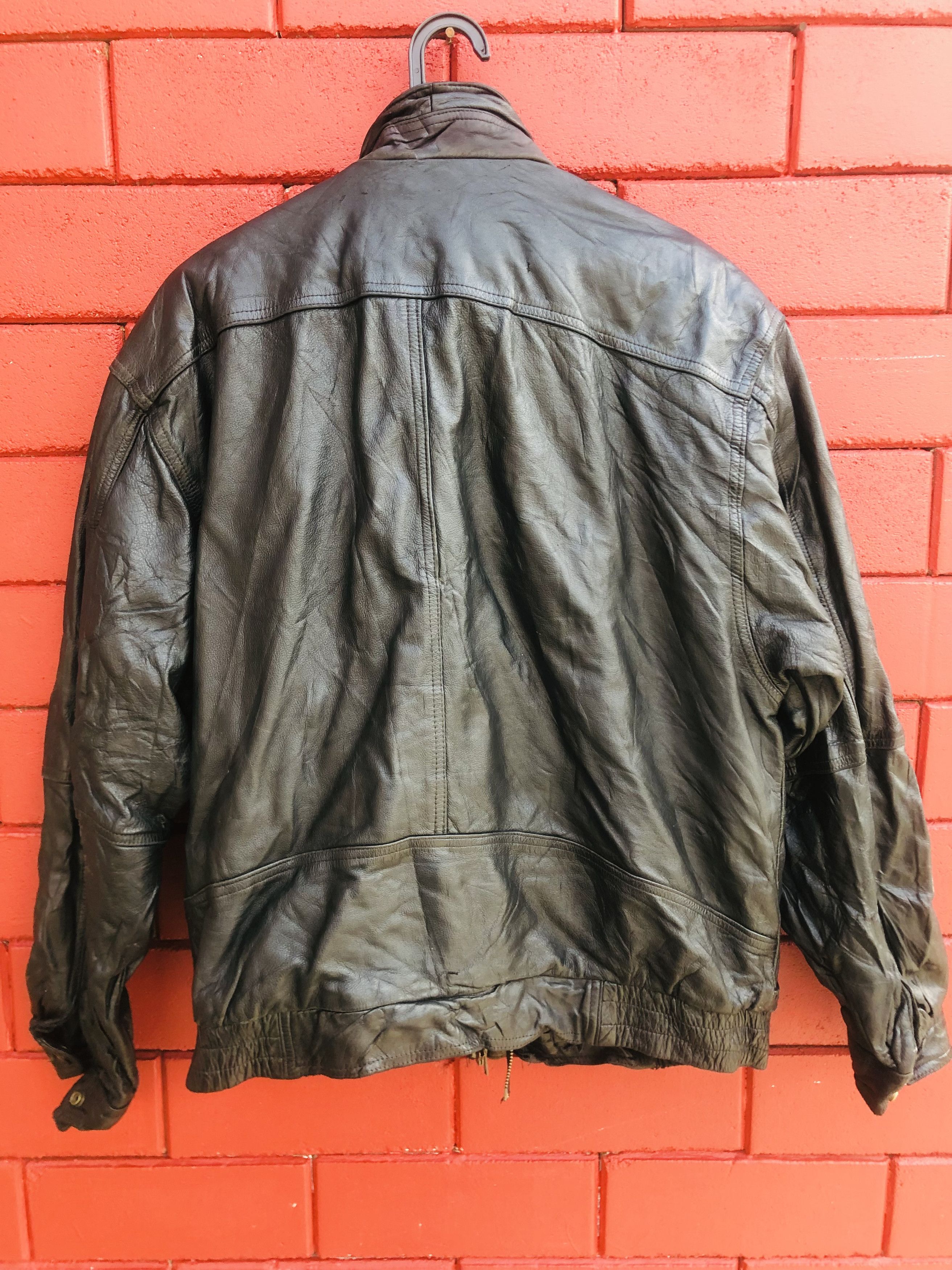 Japanese Brand × Vintage Vintage Dragon Harbor Designer Fashion Style Leather Jacket Size US L / EU 52-54 / 3 - 2 Thumbnail