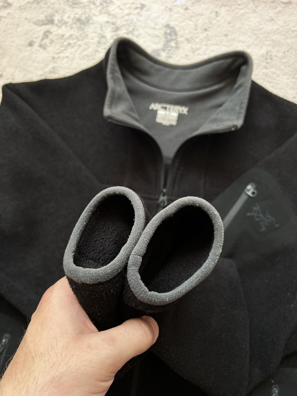 Arc'teryx × Vintage Vintage Arcteryx Polartec Black Fleece Pullover Sweatshirt Size US S / EU 44-46 / 1 - 8 Thumbnail