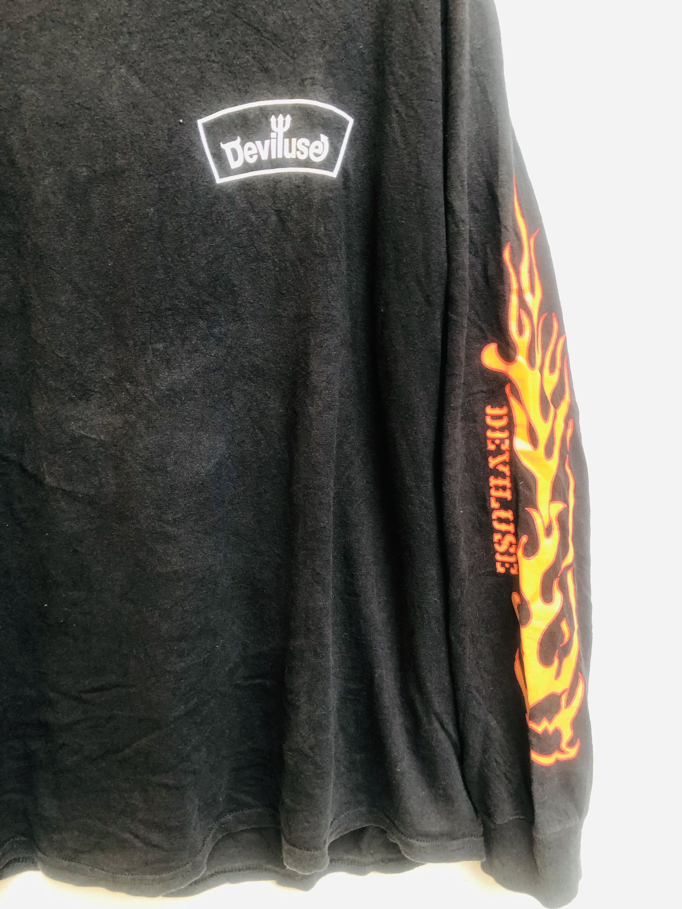 Japanese Brand × Vintage Vintage Deviluse Fire Streetwear Fashion Style Shirt Size US L / EU 52-54 / 3 - 5 Thumbnail