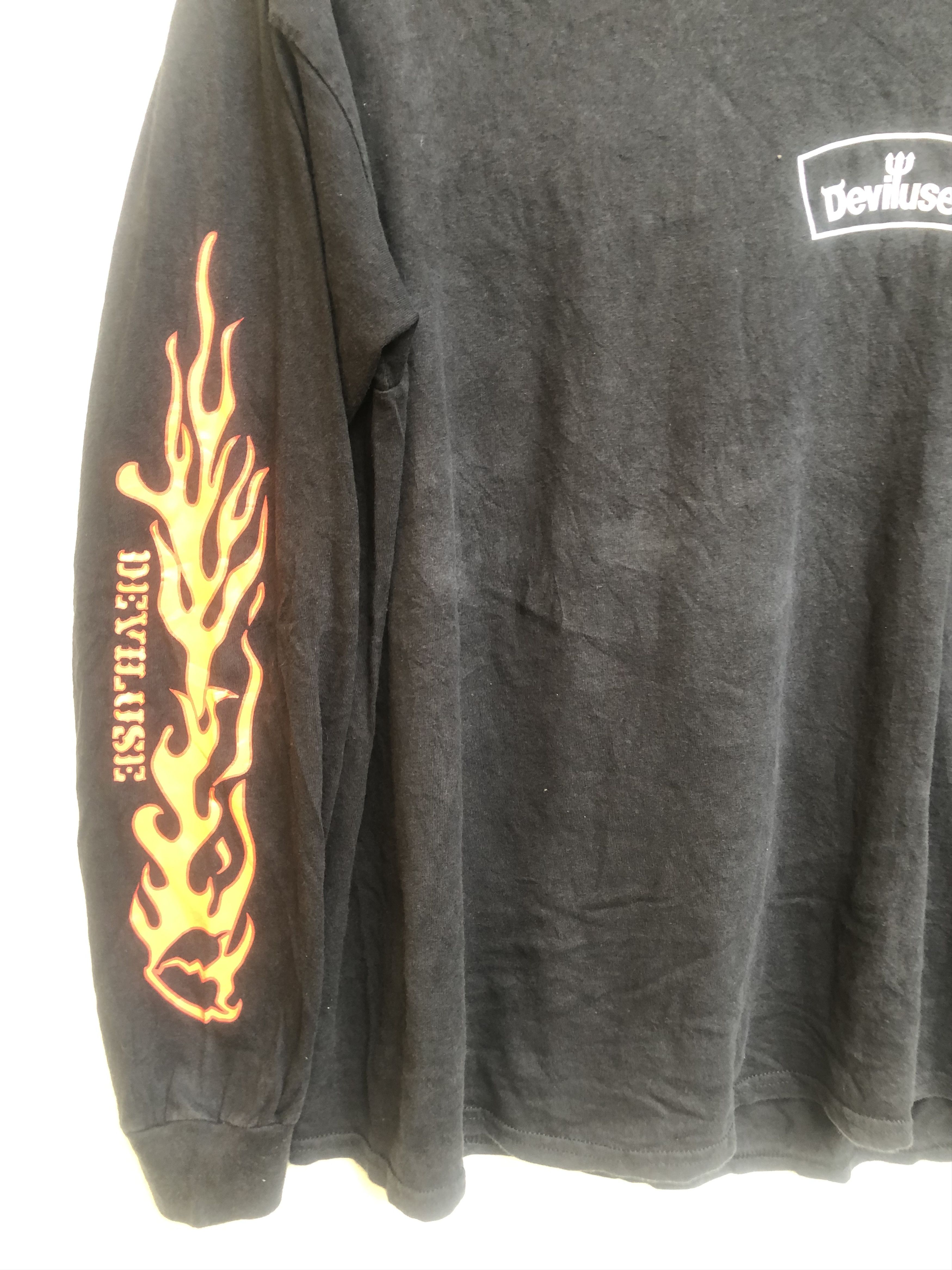 Japanese Brand × Vintage Vintage Deviluse Fire Streetwear Fashion Style Shirt Size US L / EU 52-54 / 3 - 6 Thumbnail