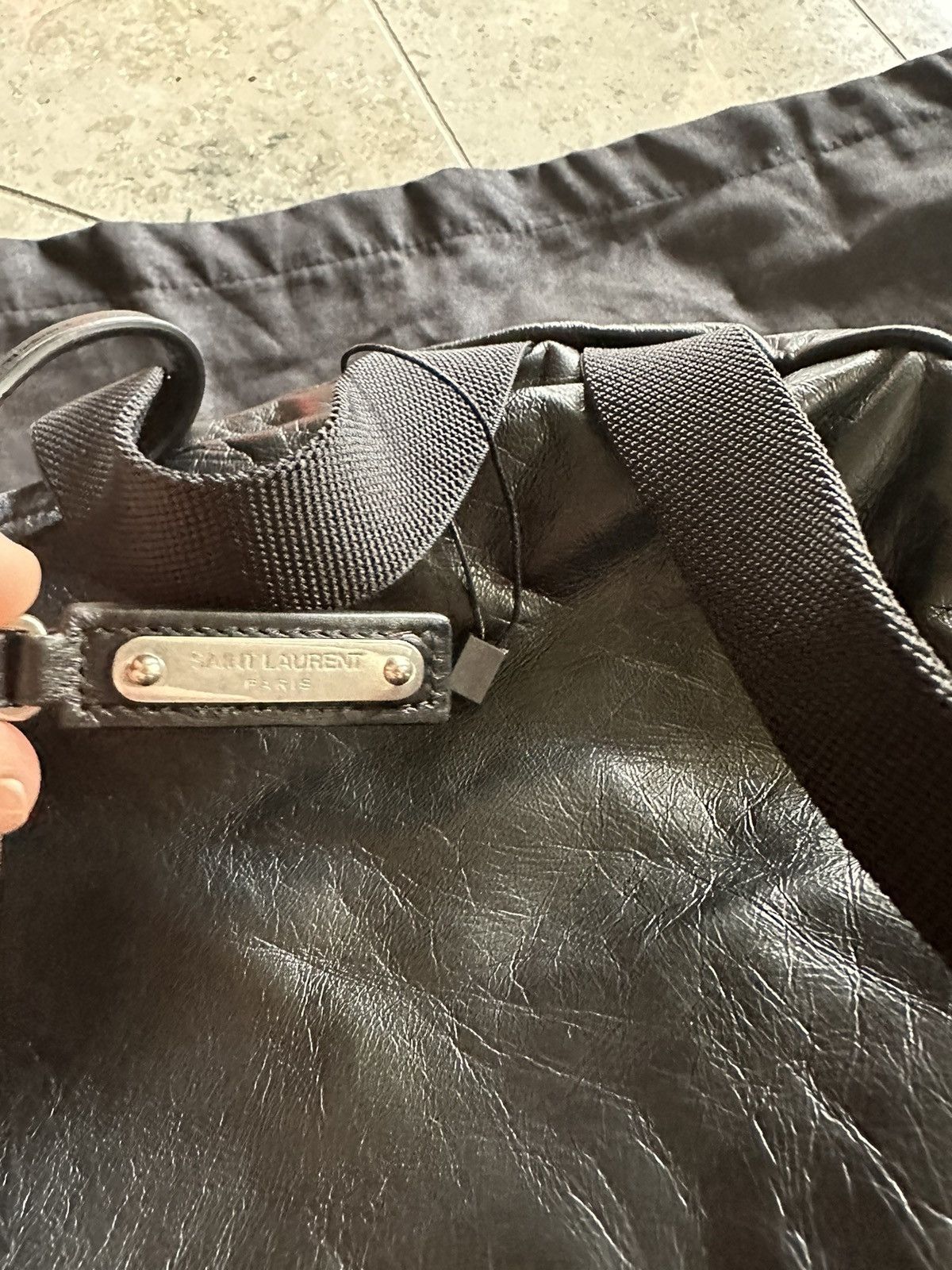 Saint Laurent Paris RUNWAY GRAIL🏆$2k+ Saint Laurent leather city backpack bag Size ONE SIZE - 9 Thumbnail