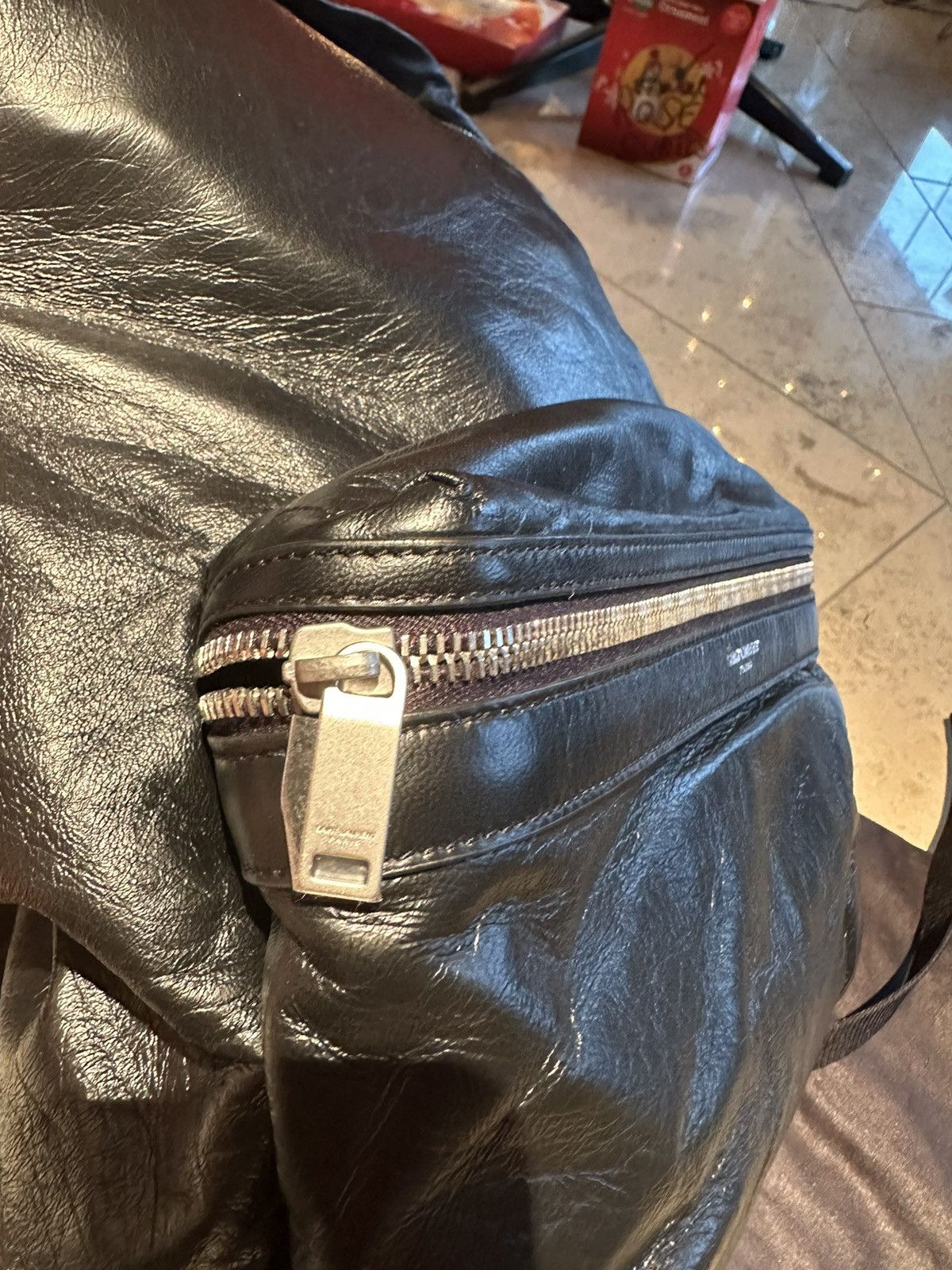 Saint Laurent Paris RUNWAY GRAIL🏆$2k+ Saint Laurent leather city backpack bag Size ONE SIZE - 17 Thumbnail