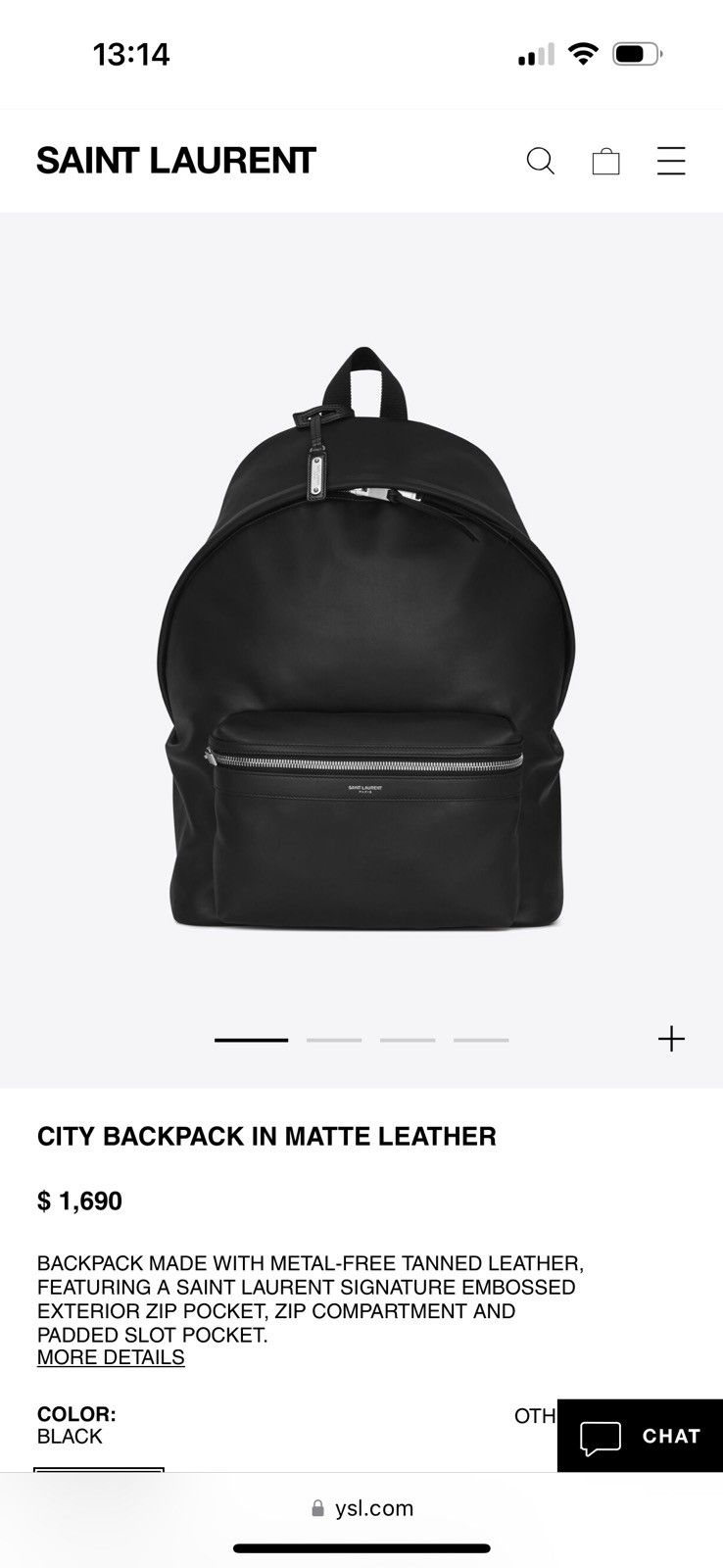 Saint Laurent Paris RUNWAY GRAIL🏆$2k+ Saint Laurent leather city backpack bag Size ONE SIZE - 5 Thumbnail