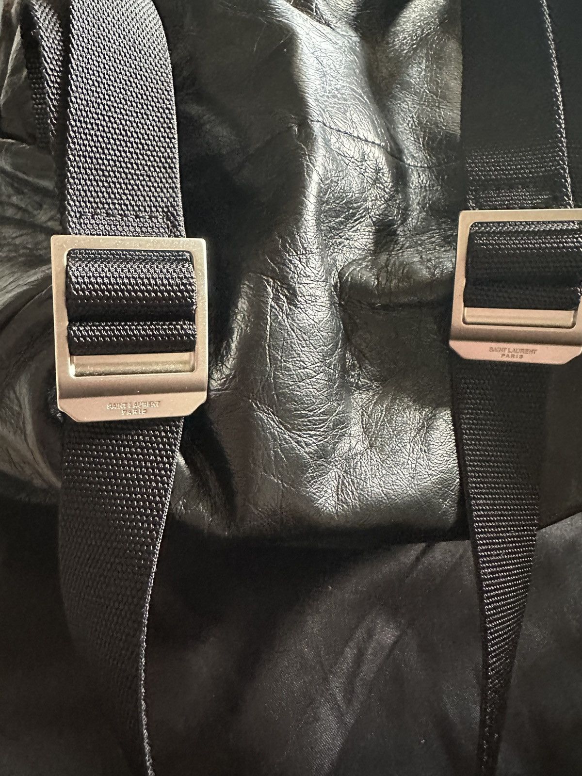 Saint Laurent Paris RUNWAY GRAIL🏆$2k+ Saint Laurent leather city backpack bag Size ONE SIZE - 10 Thumbnail
