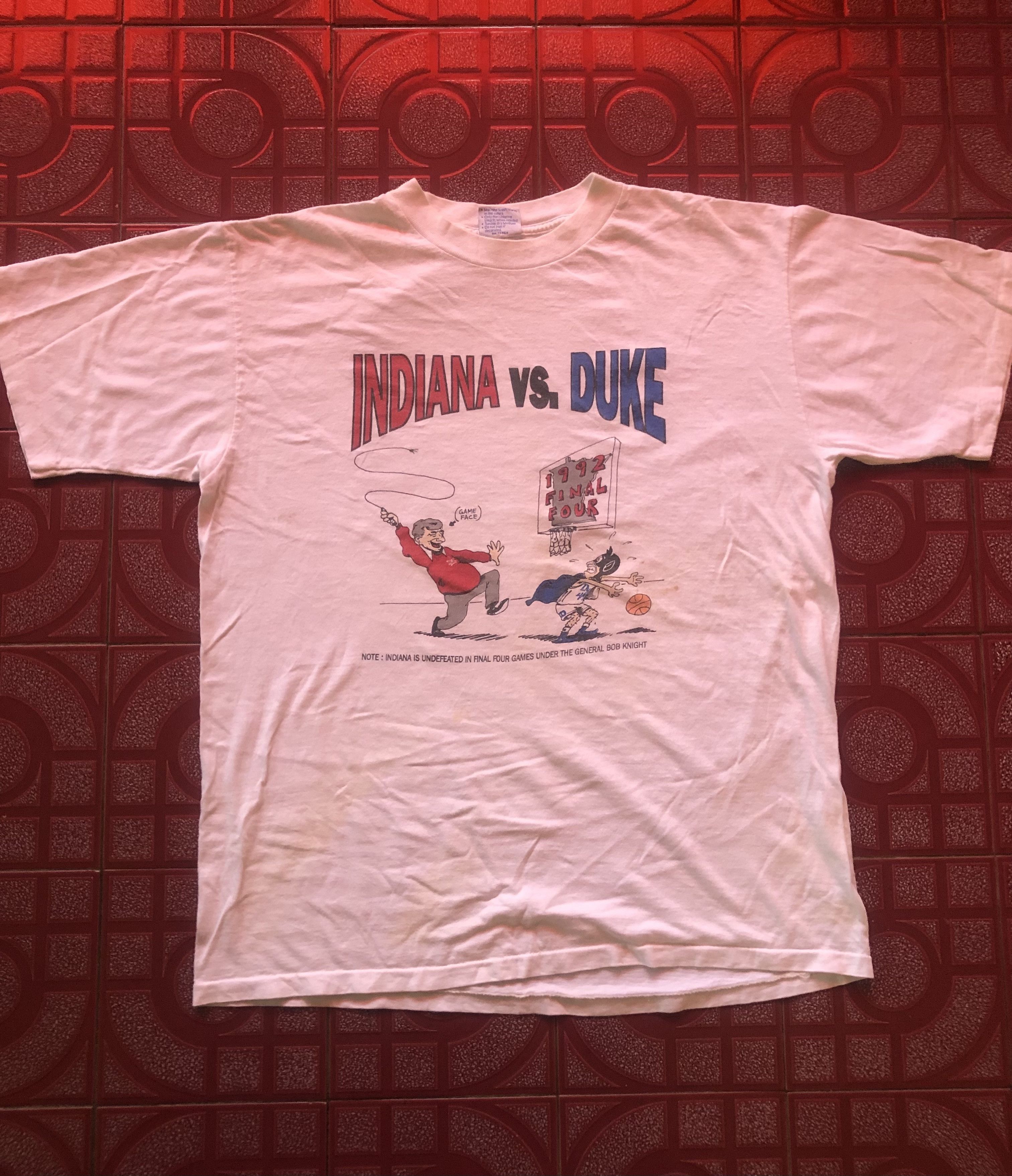 image of Vintage Indiana Vs Duke Parodi Sportwear Fashion Style in White, Men's (Size XL)