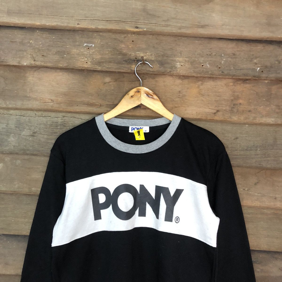 Japanese Brand × PONY Pony Black Big Logo Sweatshirt #2813 Size US S / EU 44-46 / 1 - 9 Thumbnail