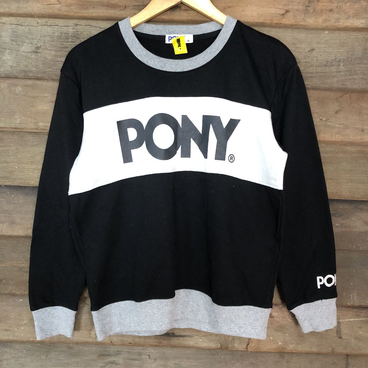 Japanese Brand × PONY Pony Black Big Logo Sweatshirt #2813 Size US S / EU 44-46 / 1 - 8 Thumbnail