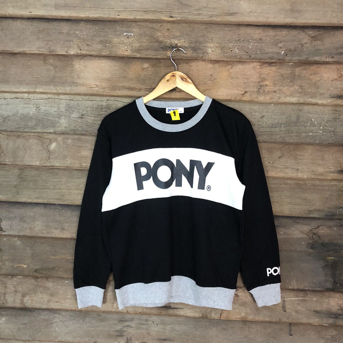 Japanese Brand × PONY Pony Black Big Logo Sweatshirt #2813 Size US S / EU 44-46 / 1 - 3 Thumbnail