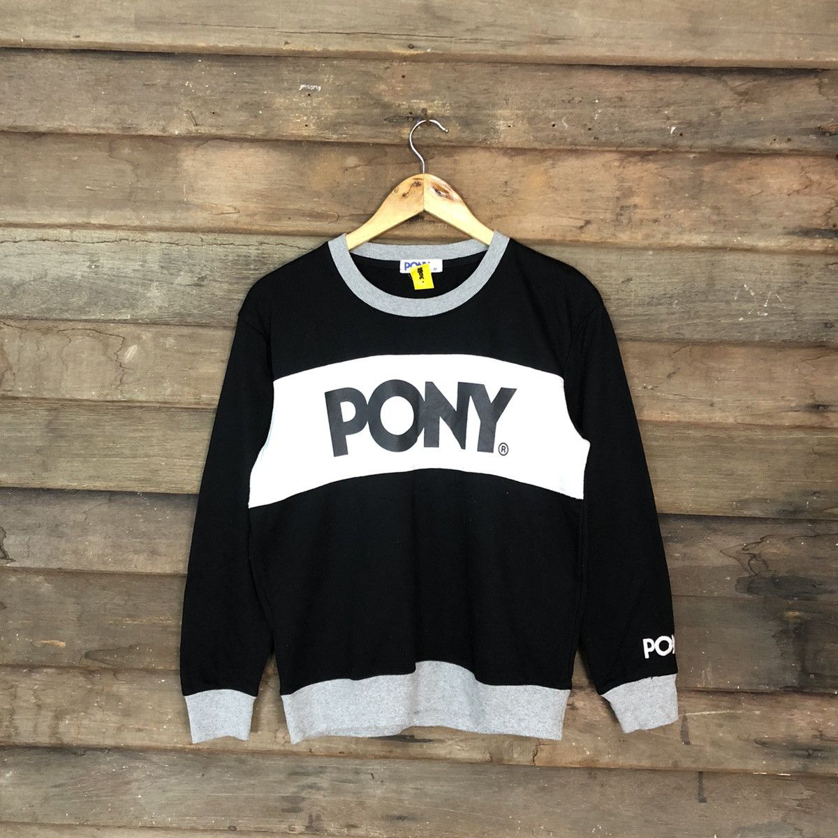 Japanese Brand × PONY Pony Black Big Logo Sweatshirt #2813 Size US S / EU 44-46 / 1 - 1 Thumbnail