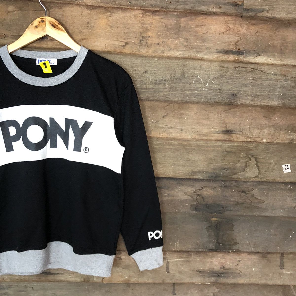 Japanese Brand × PONY Pony Black Big Logo Sweatshirt #2813 Size US S / EU 44-46 / 1 - 5 Thumbnail