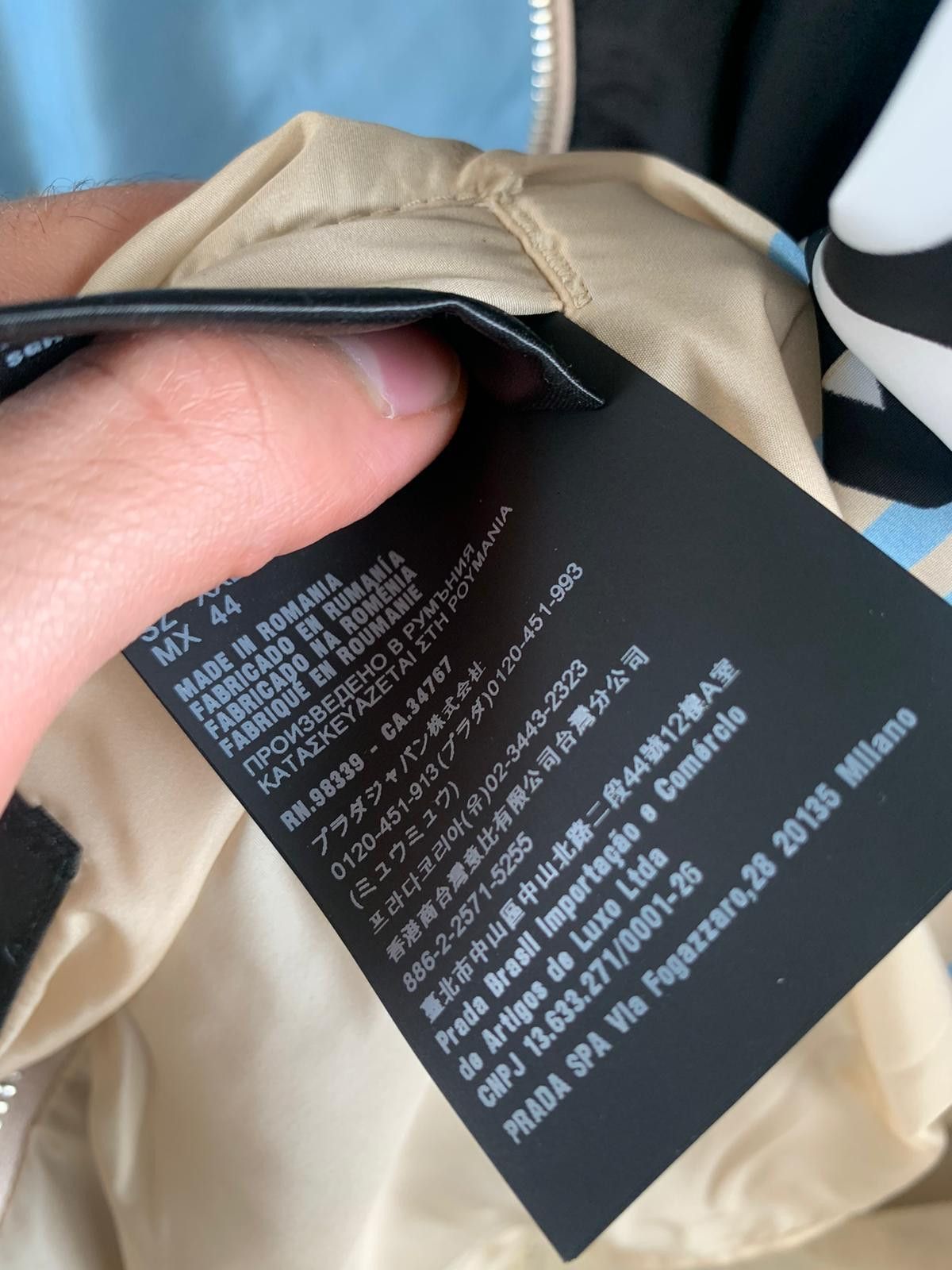 Prada Reversible Nylon Jacket in Celeste + Corda Size US XXL / EU 58 / 5 - 13 Thumbnail
