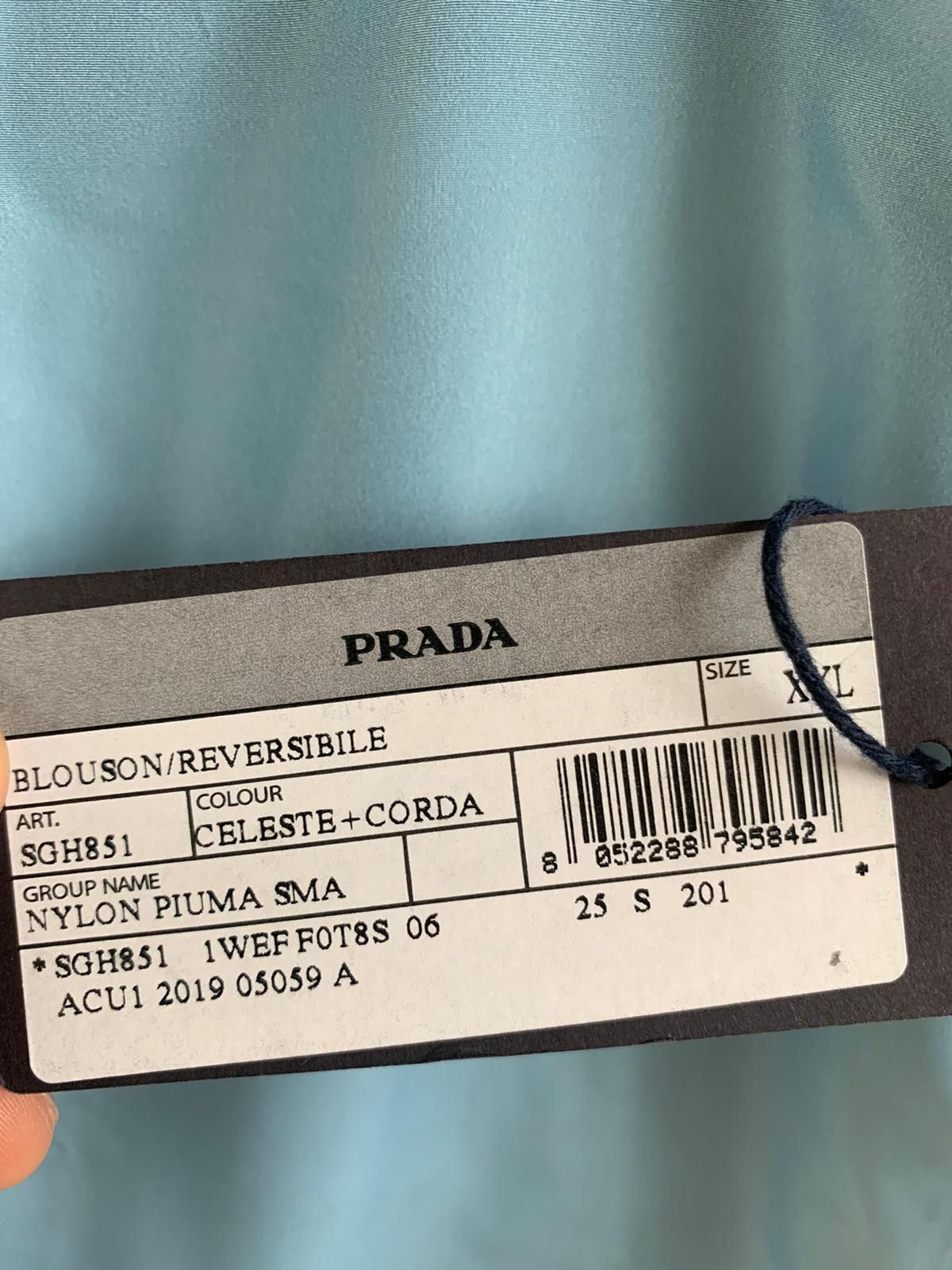 Prada Reversible Nylon Jacket in Celeste + Corda Size US XXL / EU 58 / 5 - 9 Thumbnail