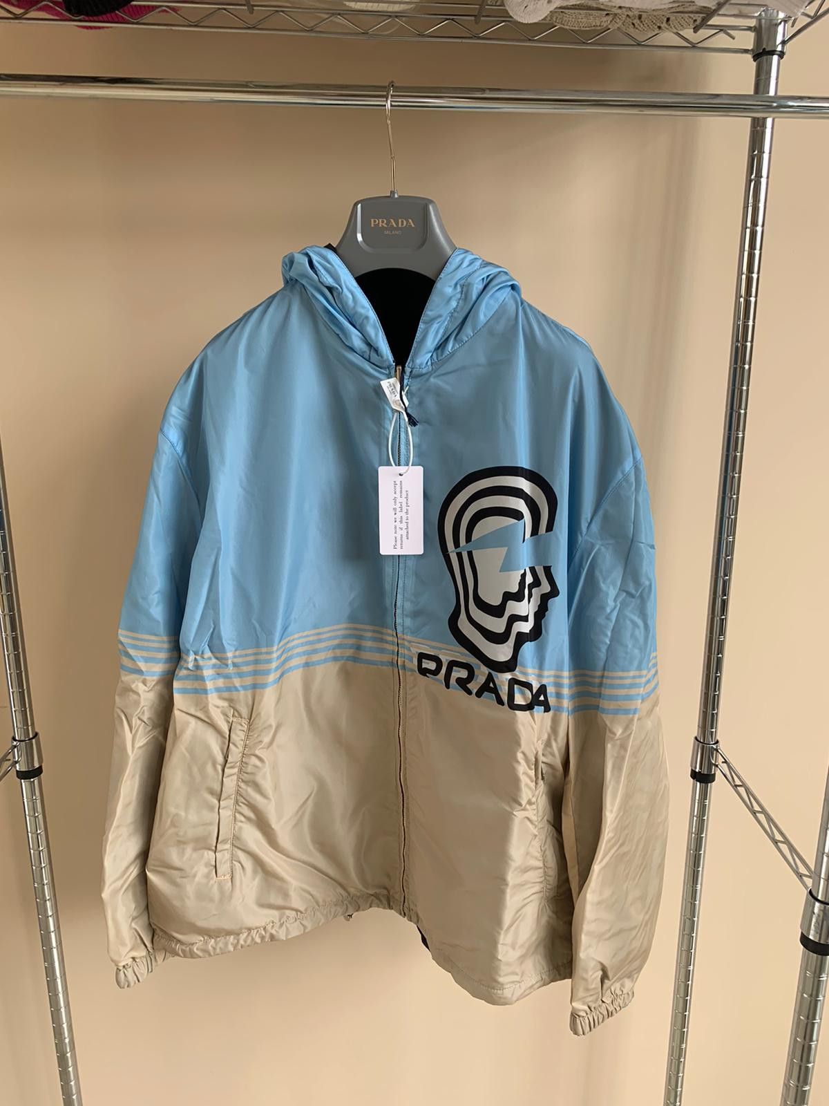 Prada Reversible Nylon Jacket in Celeste + Corda Size US XXL / EU 58 / 5 - 6 Thumbnail