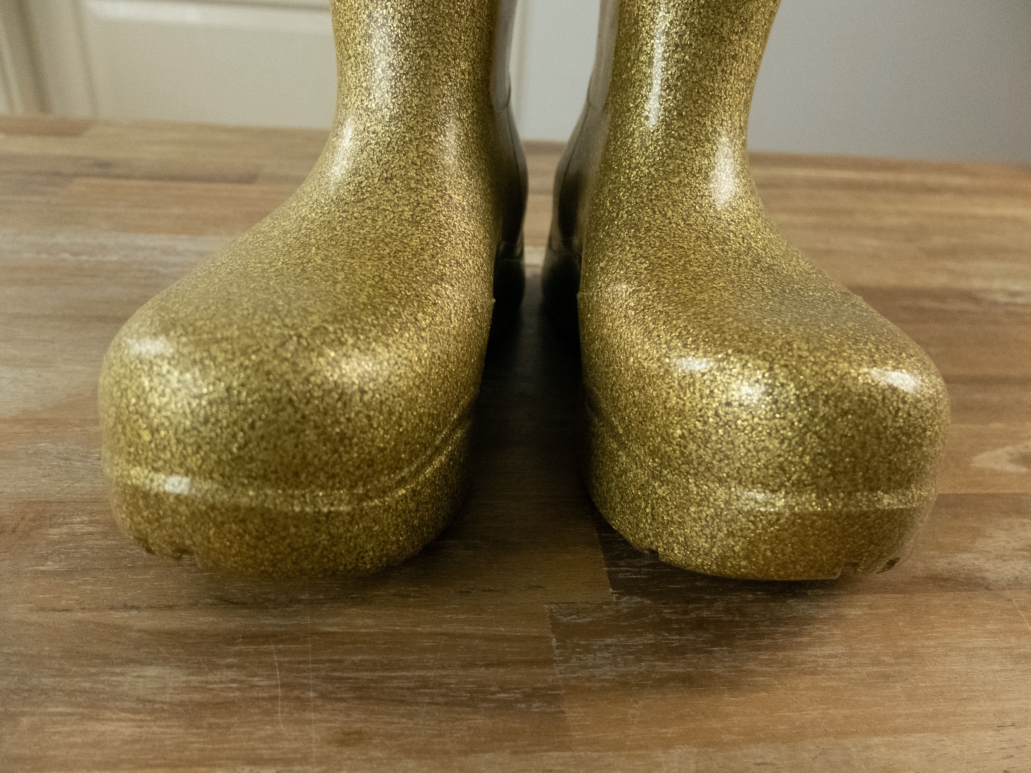 Bottega Veneta BOTTEGA VENETA Puddle gold glitter rubber ankle boots 7 37 q Size US 7 / IT 37 - 6 Thumbnail