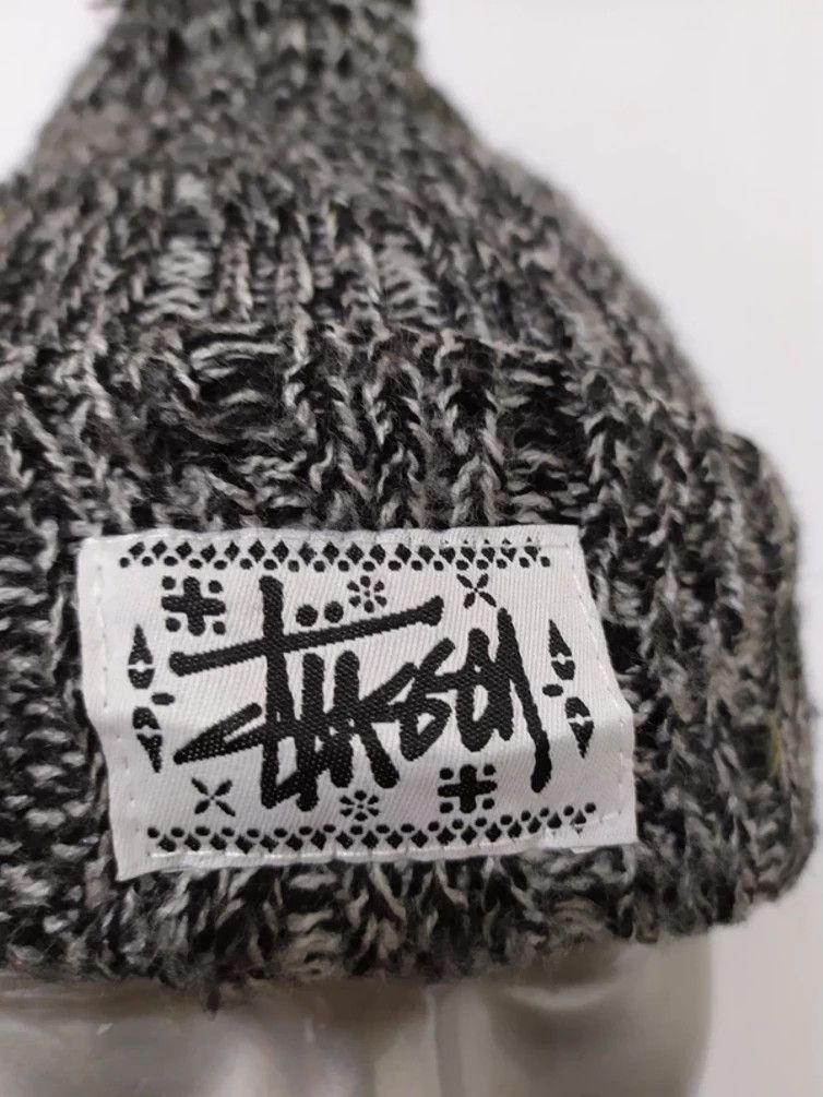 Stussy × Vintage 🔥Vintage Stussy Beanie Logo Design Pom Beanie Hats Size ONE SIZE - 2 Thumbnail
