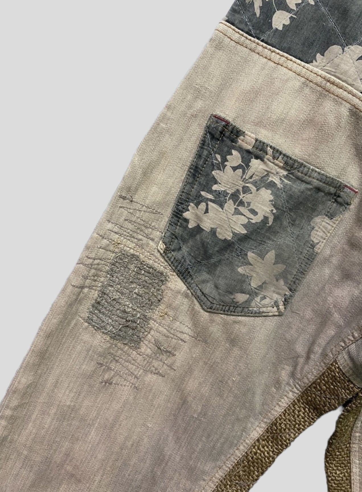 Vintage Japanese brand Hybrid Sackcloth Distressed Pants Size US 31 - 7 Thumbnail