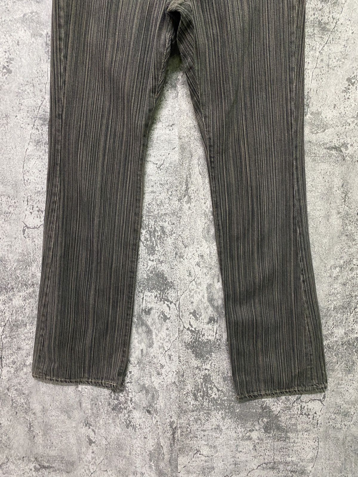 Designer × Japanese Brand BLUE WAYS Japan Pinstriped Striped Mini Bootcut Denim Pant Size US 28 / EU 44 - 8 Thumbnail