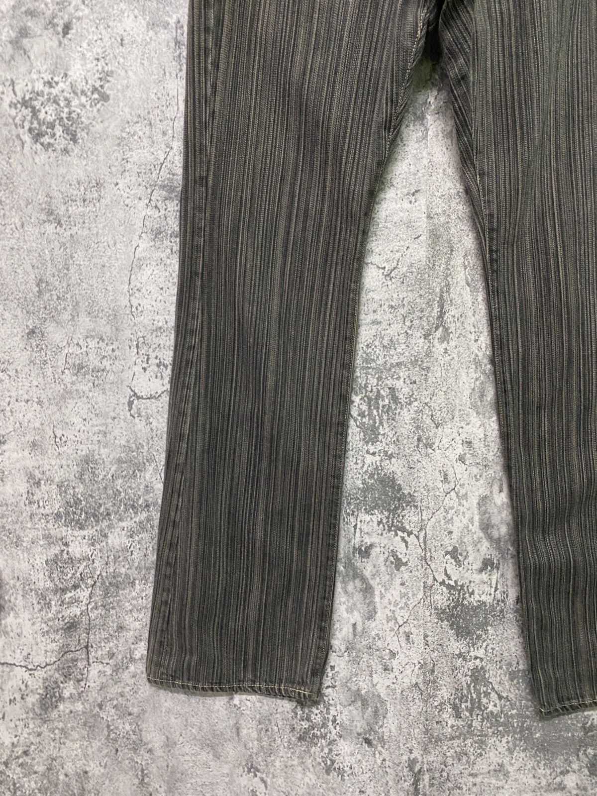 Designer × Japanese Brand BLUE WAYS Japan Pinstriped Striped Mini Bootcut Denim Pant Size US 28 / EU 44 - 7 Thumbnail
