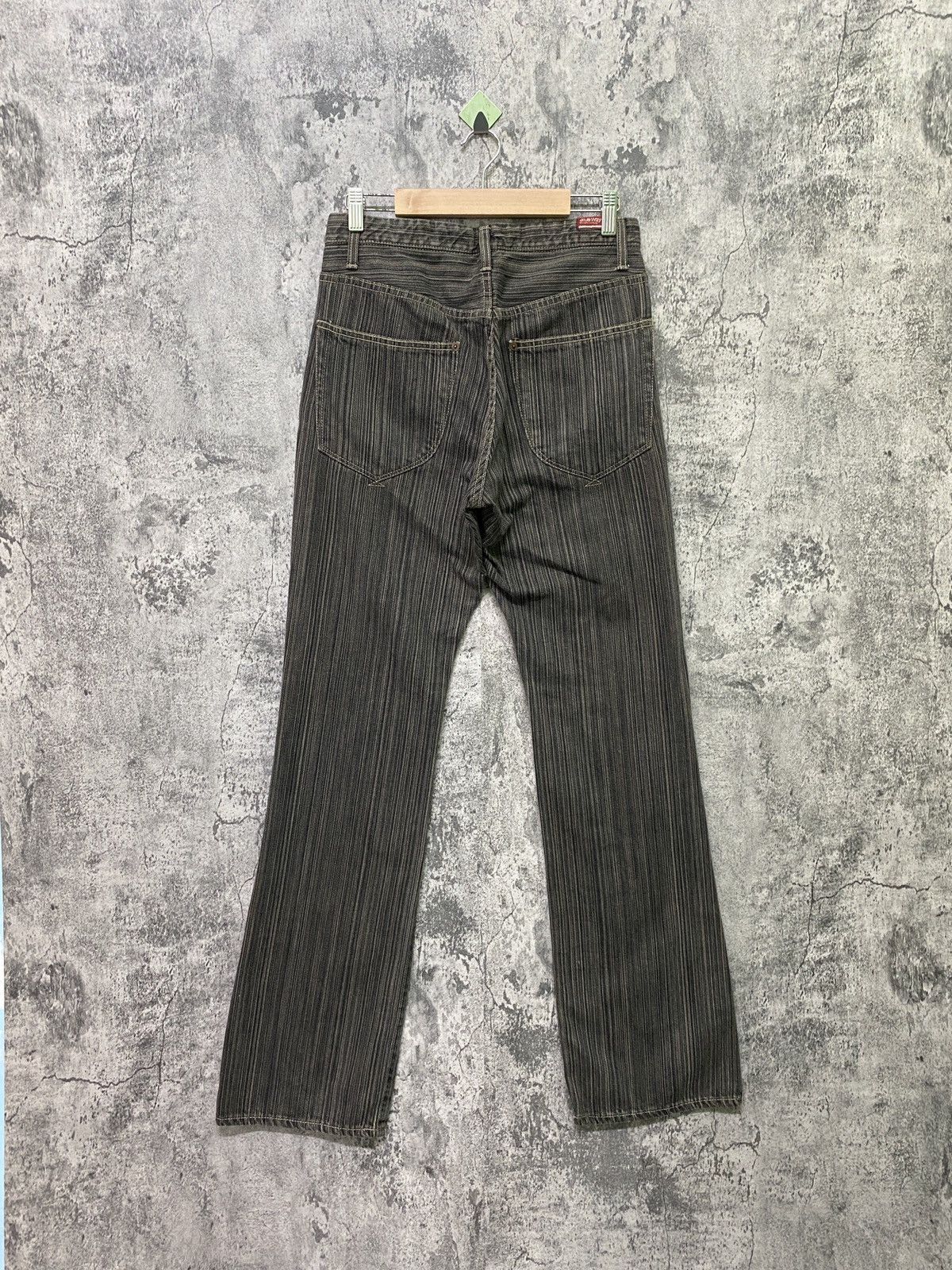 Designer × Japanese Brand BLUE WAYS Japan Pinstriped Striped Mini Bootcut Denim Pant Size US 28 / EU 44 - 2 Thumbnail
