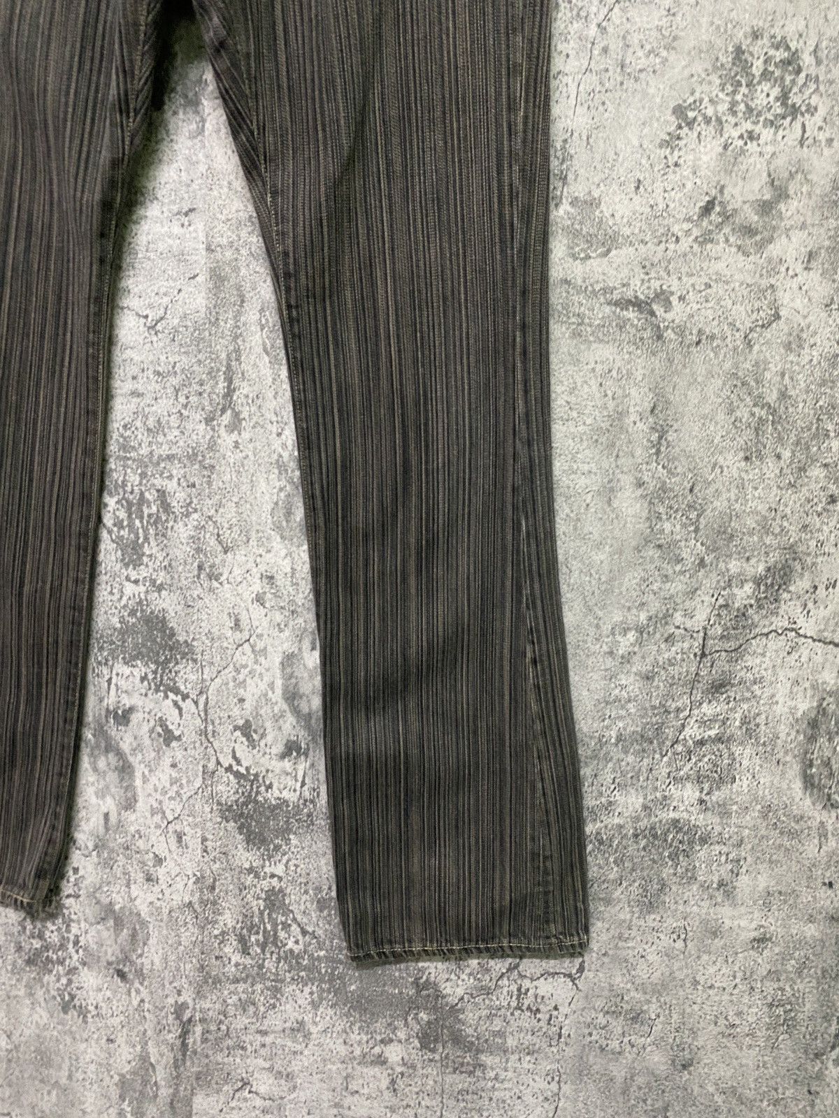 Designer × Japanese Brand BLUE WAYS Japan Pinstriped Striped Mini Bootcut Denim Pant Size US 28 / EU 44 - 6 Thumbnail