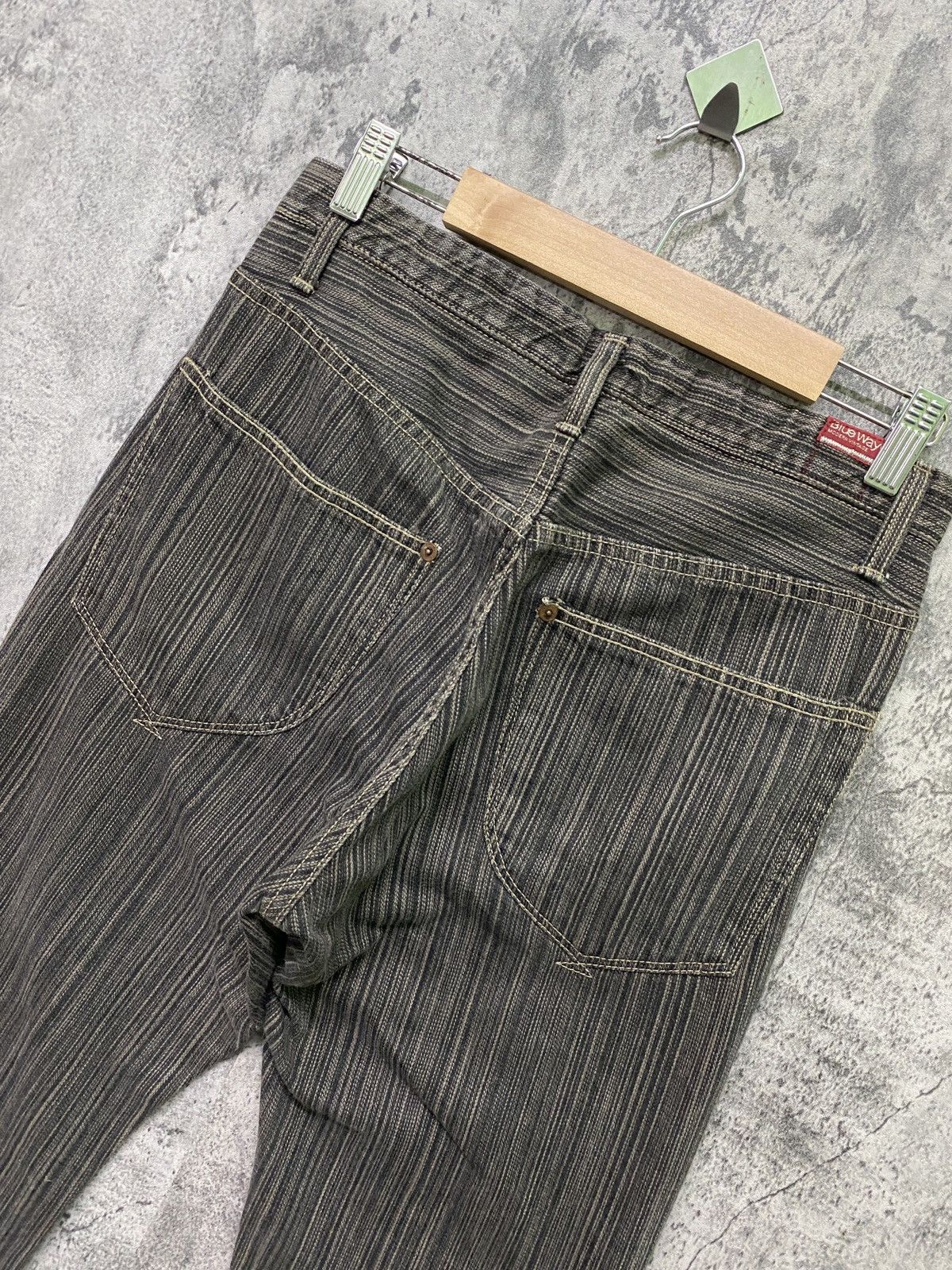 Designer × Japanese Brand BLUE WAYS Japan Pinstriped Striped Mini Bootcut Denim Pant Size US 28 / EU 44 - 17 Thumbnail