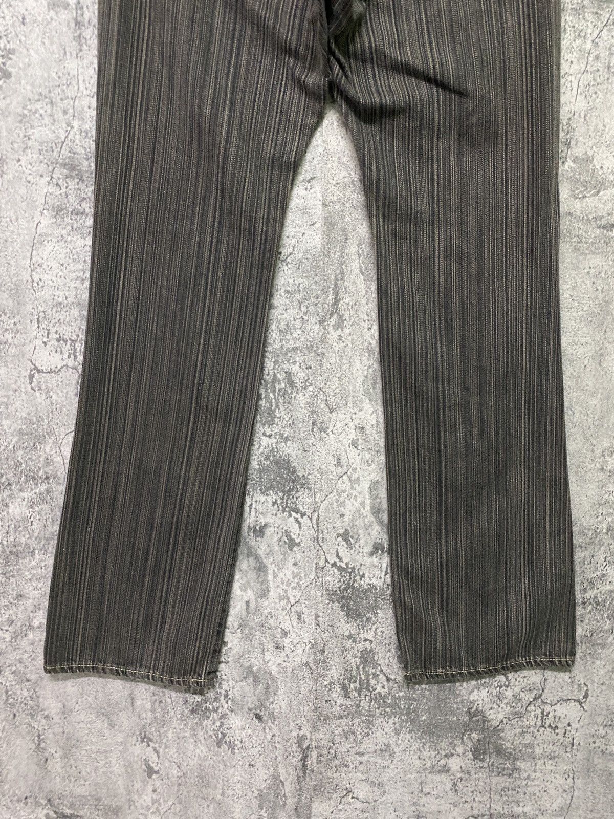Designer × Japanese Brand BLUE WAYS Japan Pinstriped Striped Mini Bootcut Denim Pant Size US 28 / EU 44 - 16 Thumbnail