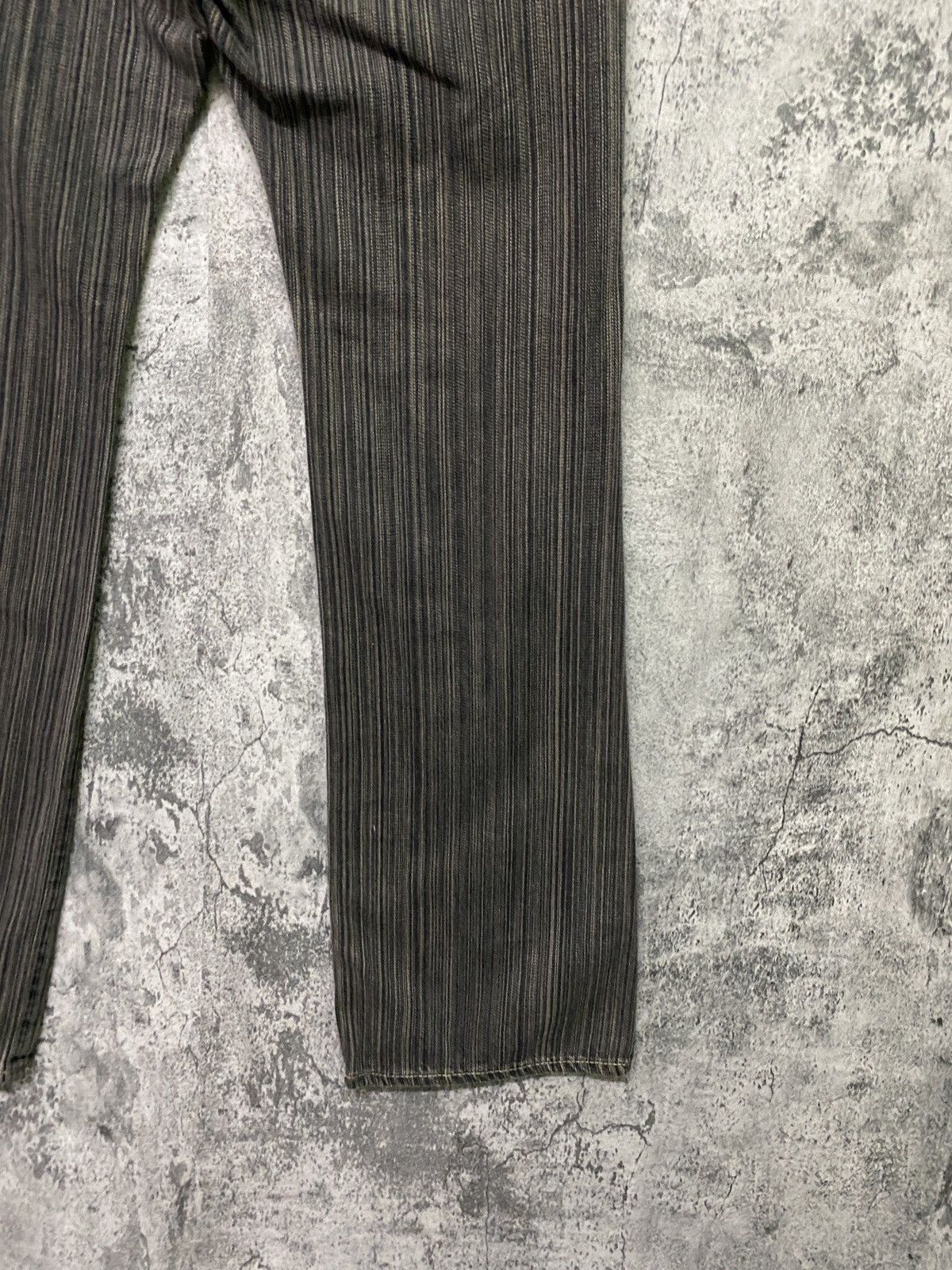 Designer × Japanese Brand BLUE WAYS Japan Pinstriped Striped Mini Bootcut Denim Pant Size US 28 / EU 44 - 14 Thumbnail