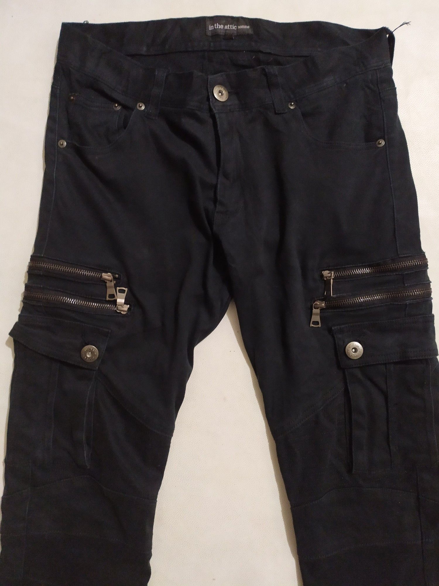 In The Attic 🔥In The Attic Japan Multipocket cargo Zipper Black Pants Size US 30 / EU 46 - 2 Thumbnail
