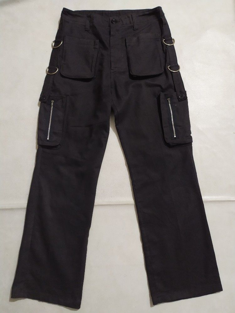 Japanese Brand 🔥UNKNOWN Japanese Cargo Multipocket Bondage Punk Pants Size US 31 - 1 Thumbnail