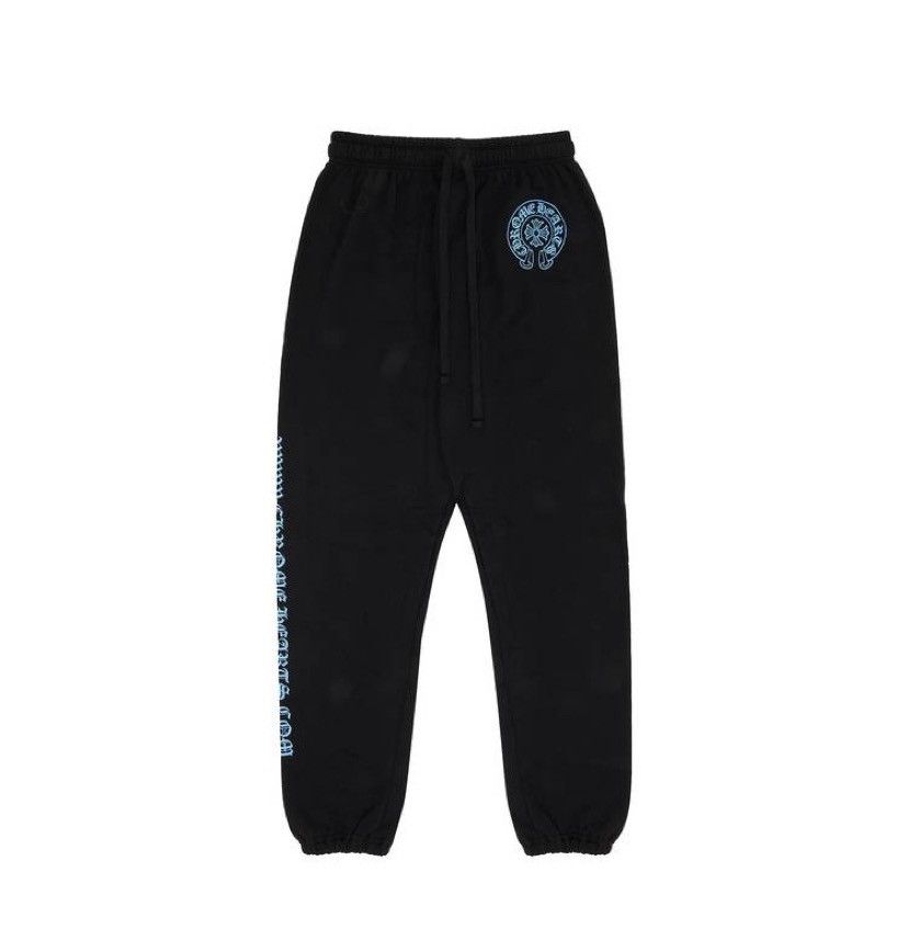 Image of Chrome Hearts Blue Online Exclusive Sweatpants in Black, Men's (Size 34)