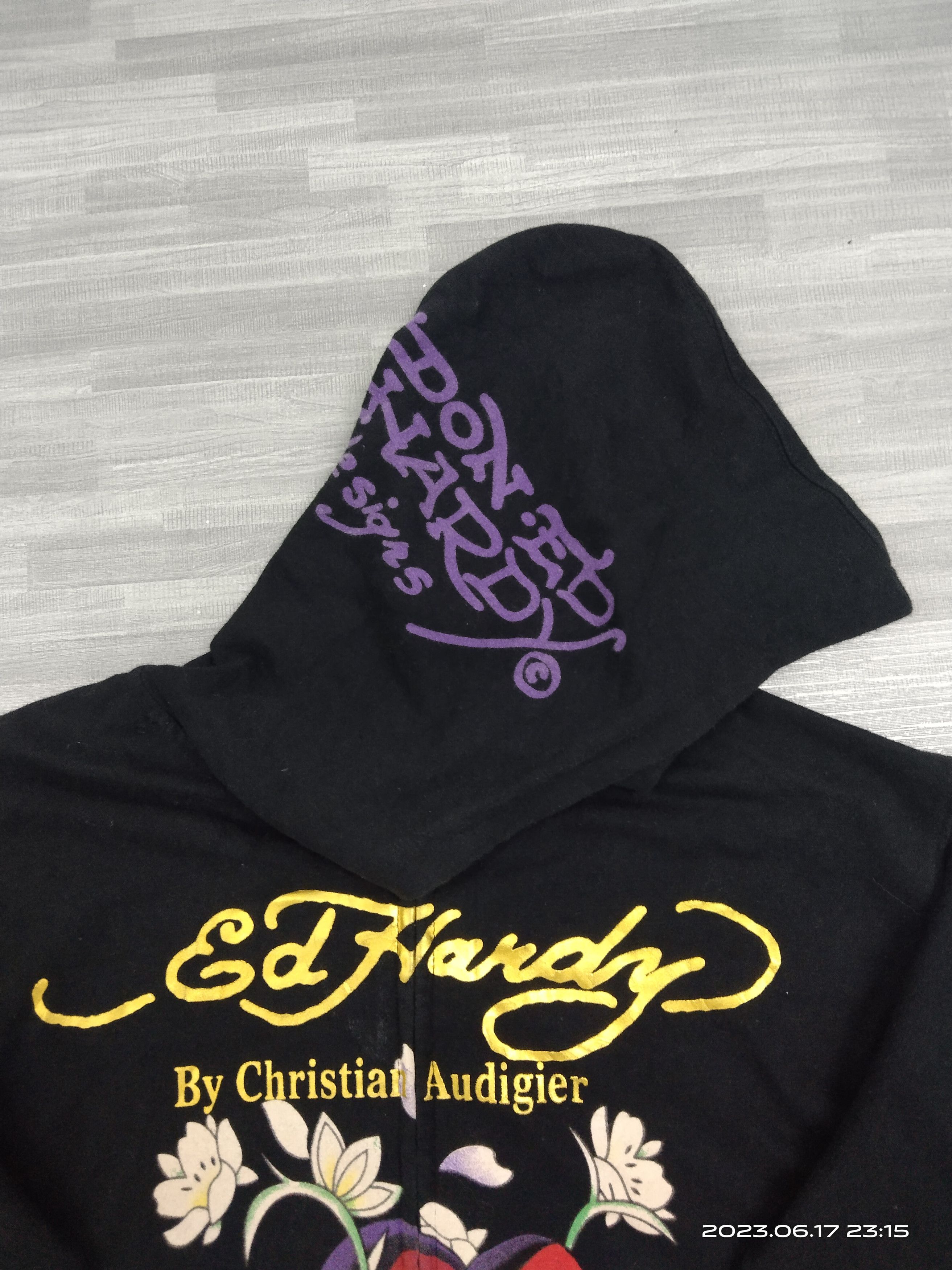 Christian Audigier ED HARDY BY CHRISTIAN AUDIGIER SWAROVSKI TRUE LOVE HOODIE Size S / US 4 / IT 40 - 4 Thumbnail